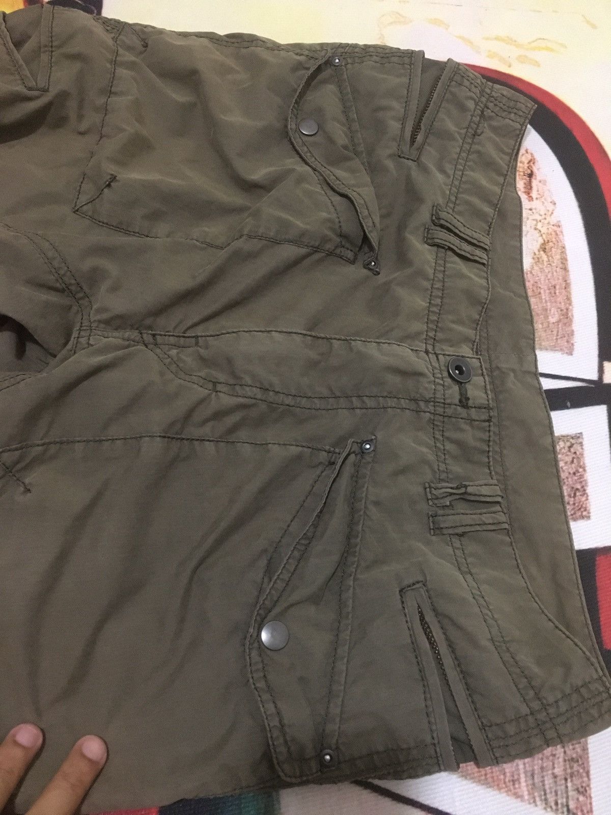Boycott Pants Designer Style Multi Pocket Faded
