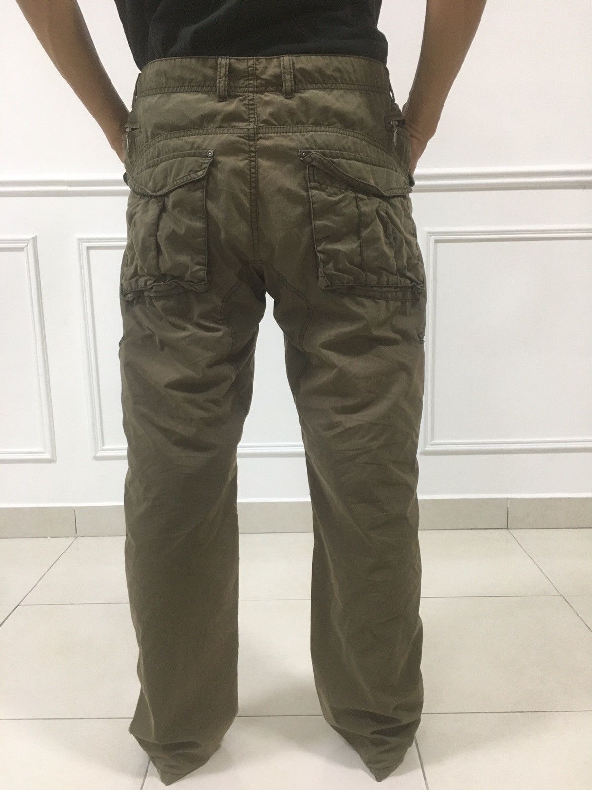 Boycott Pants Designer Style Multi Pocket Faded