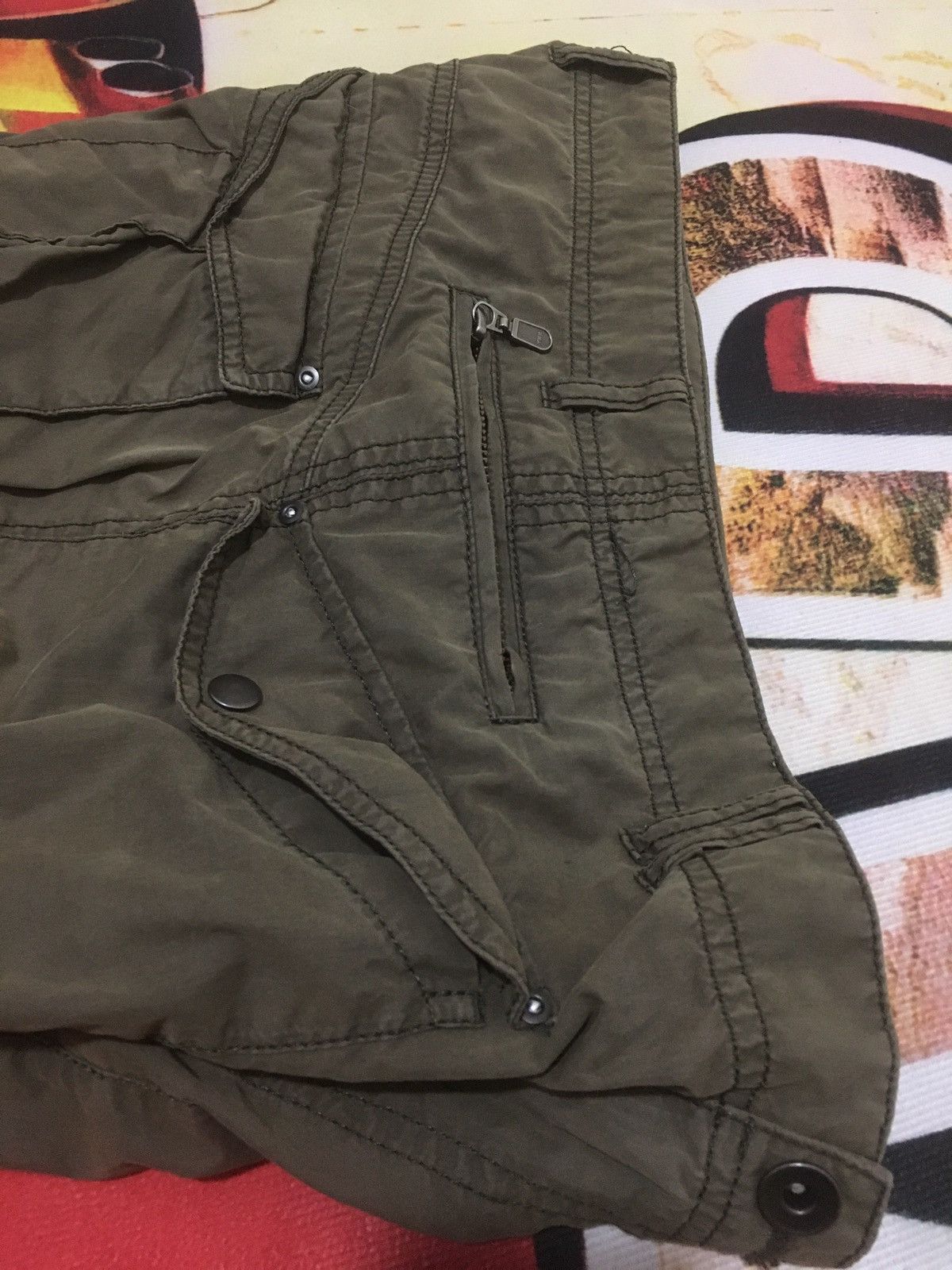 Boycott Pants Designer Style Multi Pocket Faded