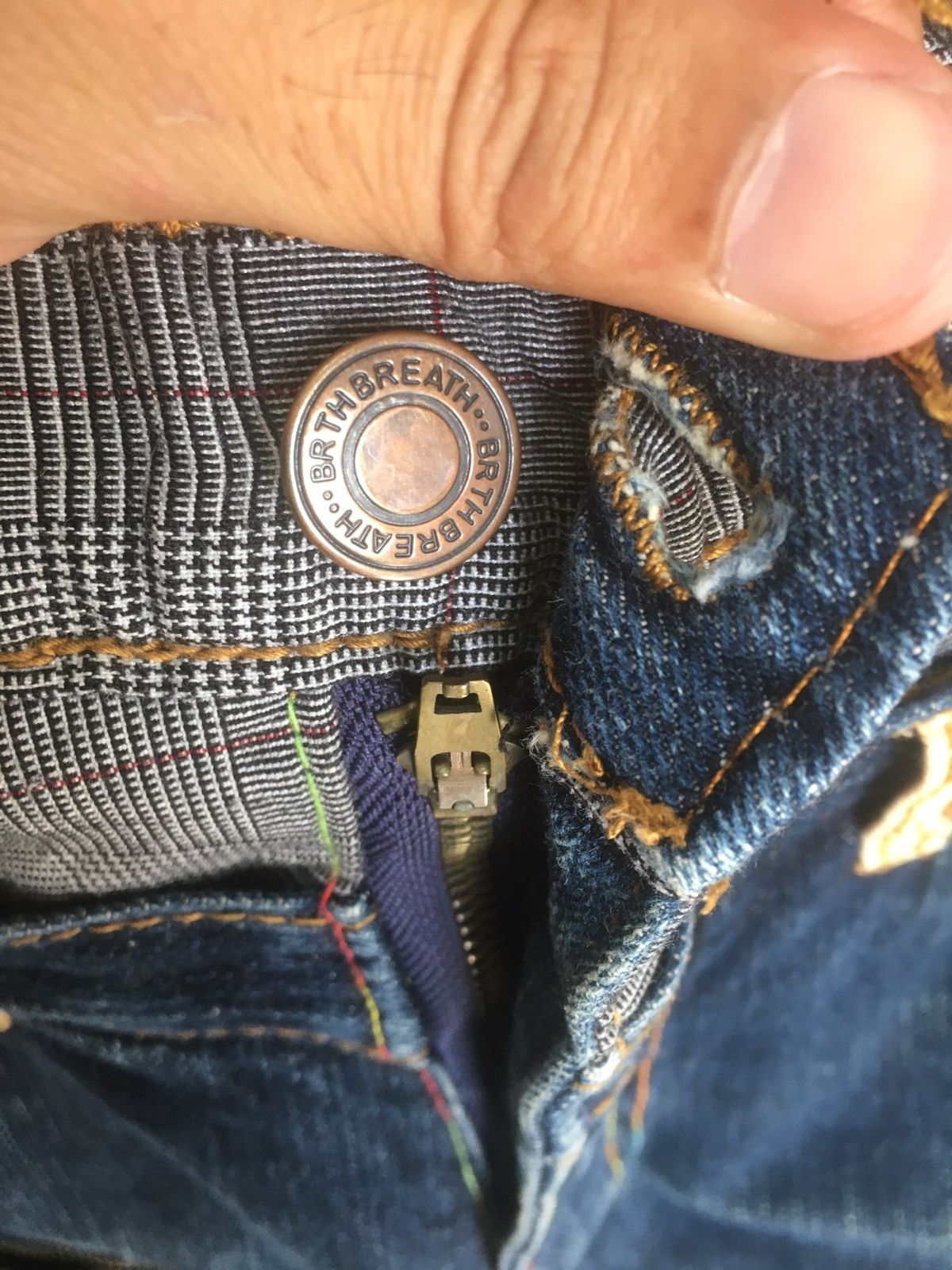Denim Pants Designer Multipocket Double Waist Veryrare