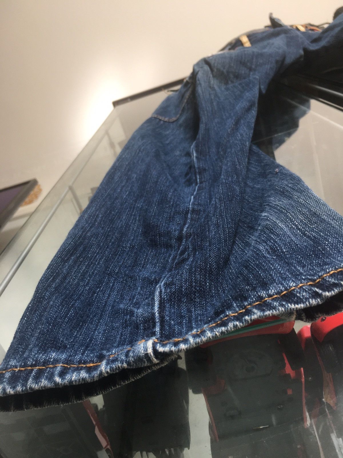Denim Pants Designer Multipocket Double Waist Veryrare