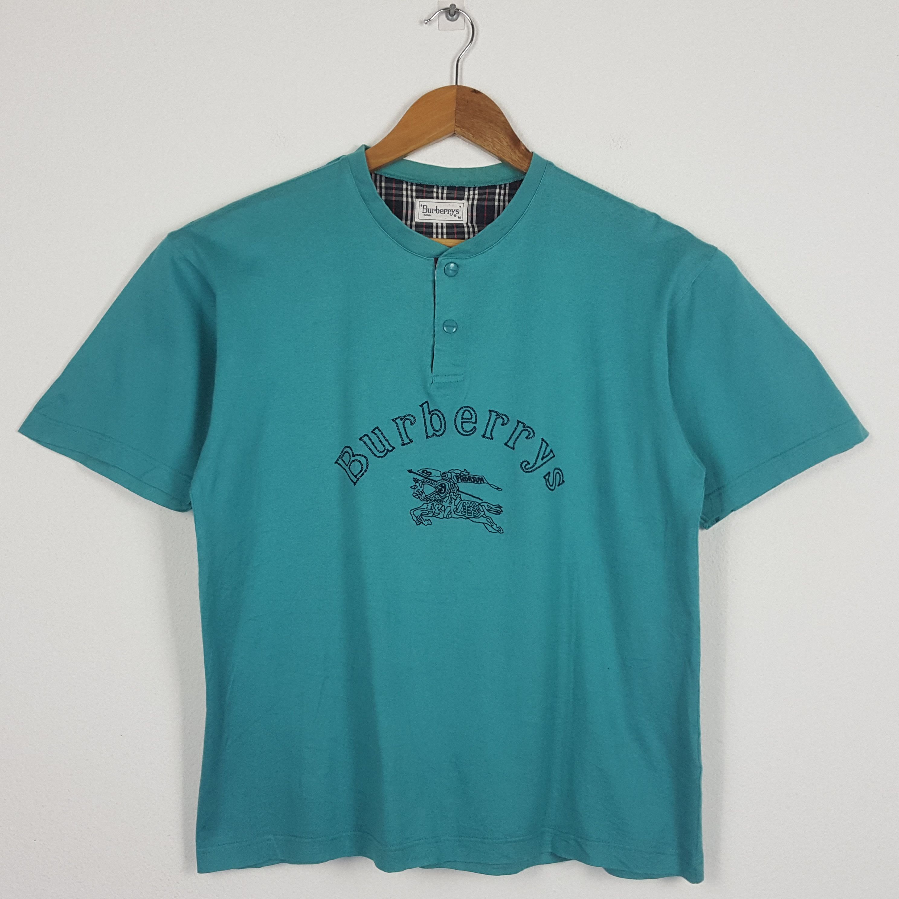 Vintage BURBERRY embroidery spell out design t-shirt cp2