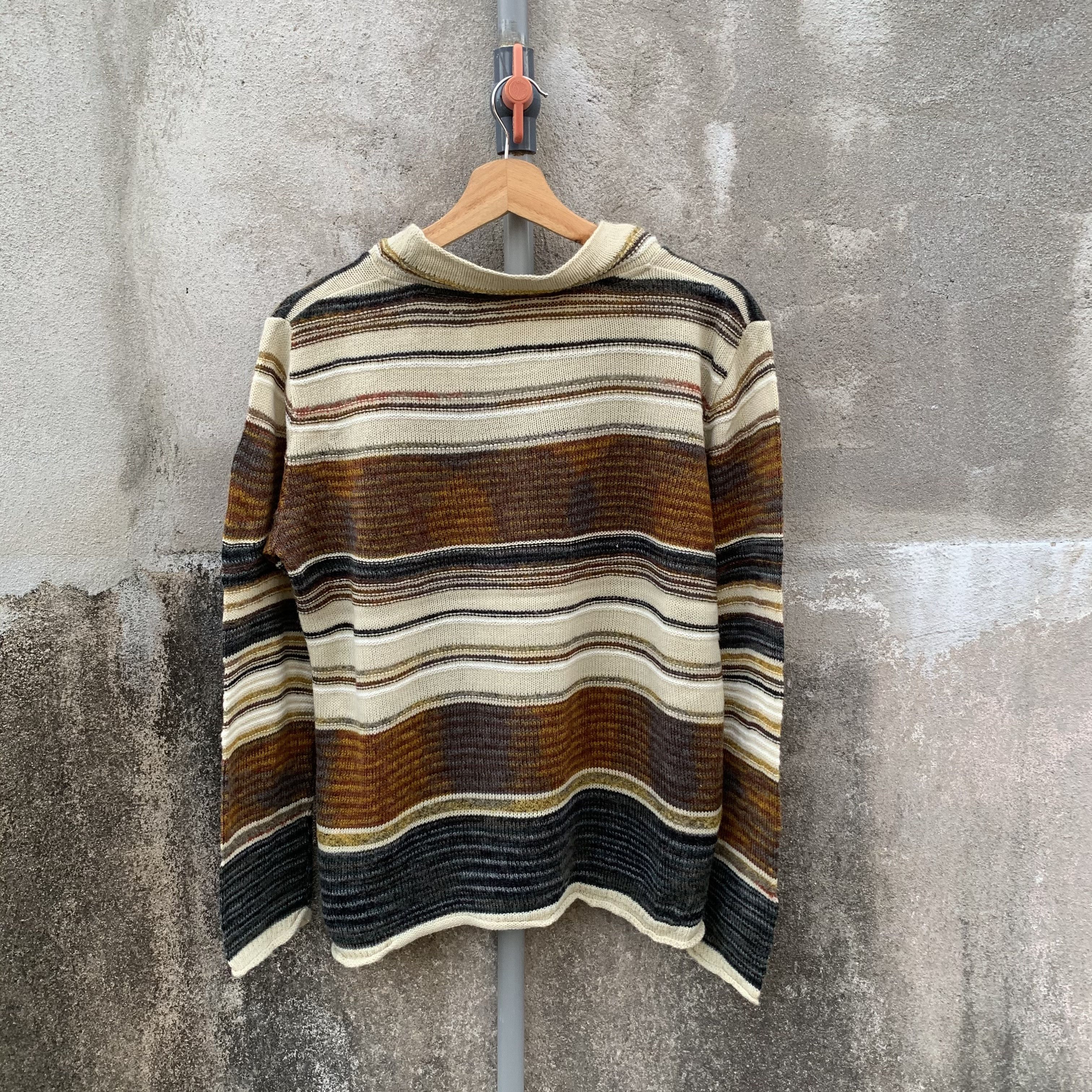 Aran Isles Knitwear ARRONE Striped Knit Jumper Pullover Sweater Made In Japan Size US M / EU 48-50 / 2 - 8 Thumbnail