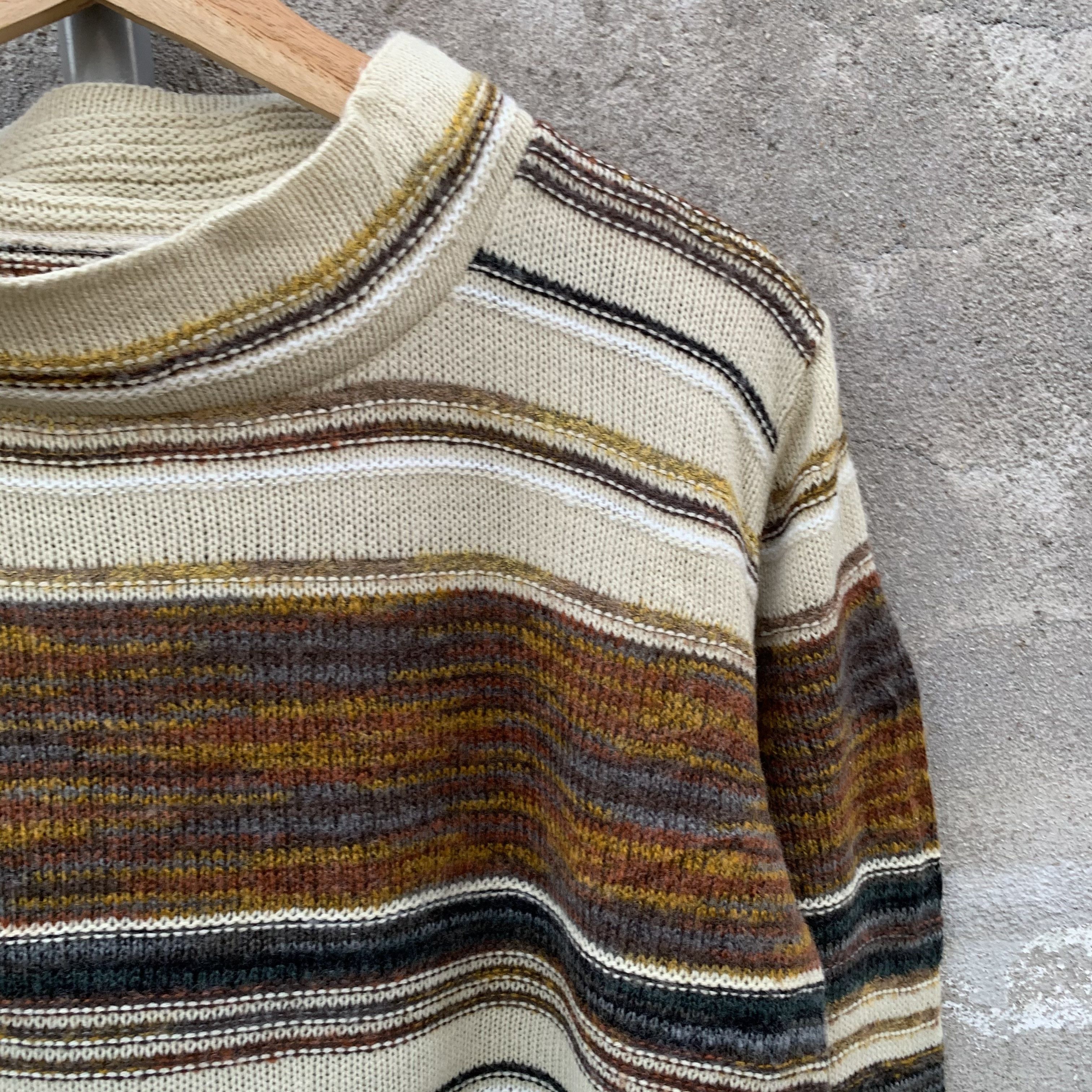 Aran Isles Knitwear ARRONE Striped Knit Jumper Pullover Sweater Made In Japan Size US M / EU 48-50 / 2 - 4 Thumbnail