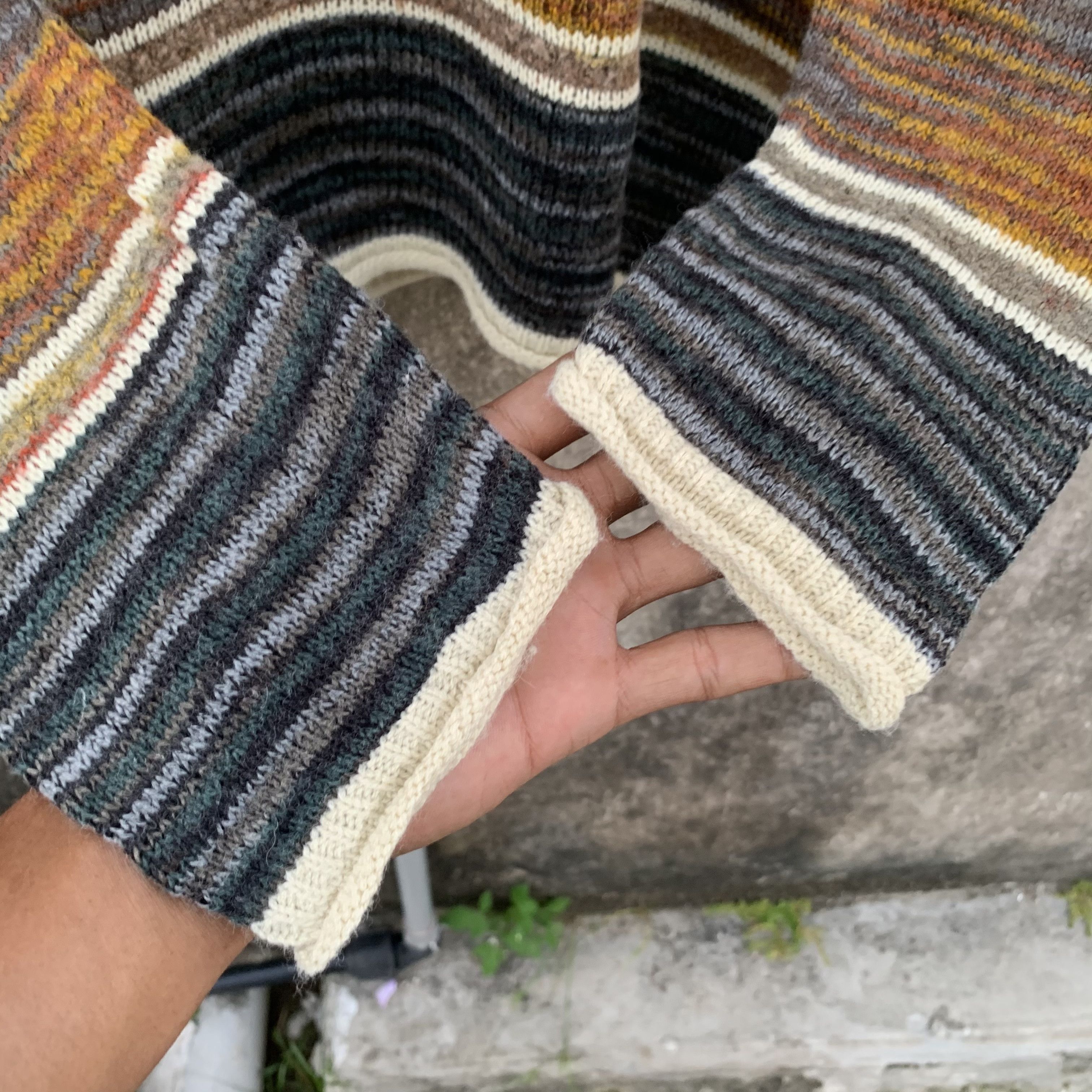 Aran Isles Knitwear ARRONE Striped Knit Jumper Pullover Sweater Made In Japan Size US M / EU 48-50 / 2 - 9 Thumbnail