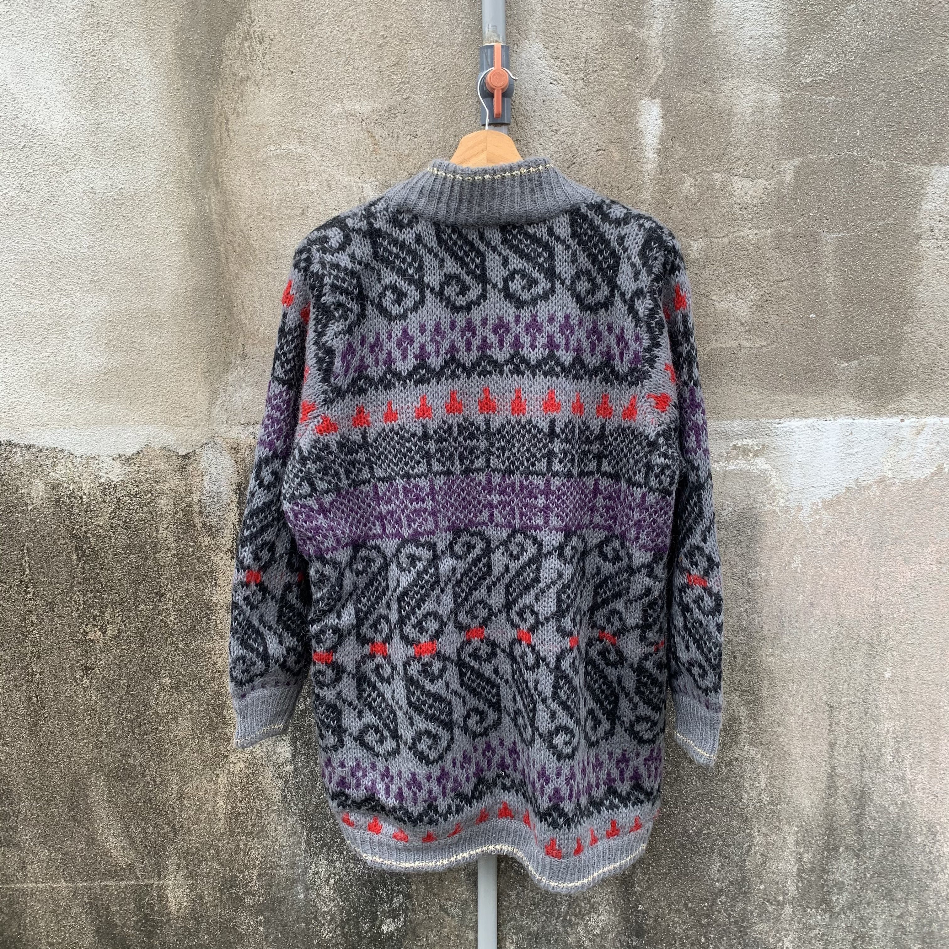 Homespun Knitwear Ladies Fashion MOHAIR Full Button Cardigan Arts Sweater Size ONE SIZE - 9 Thumbnail