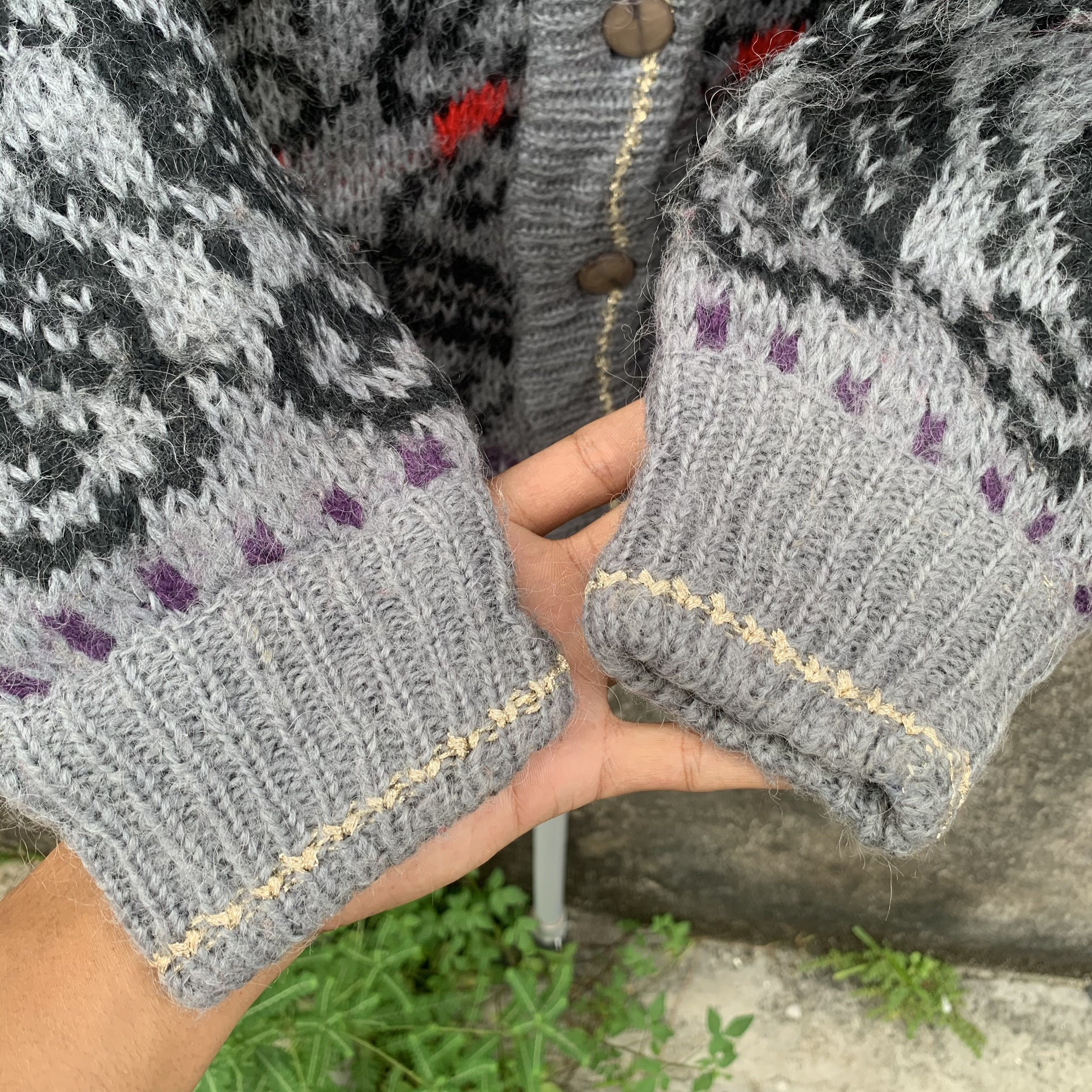 Homespun Knitwear Ladies Fashion MOHAIR Full Button Cardigan Arts Sweater Size ONE SIZE - 8 Thumbnail