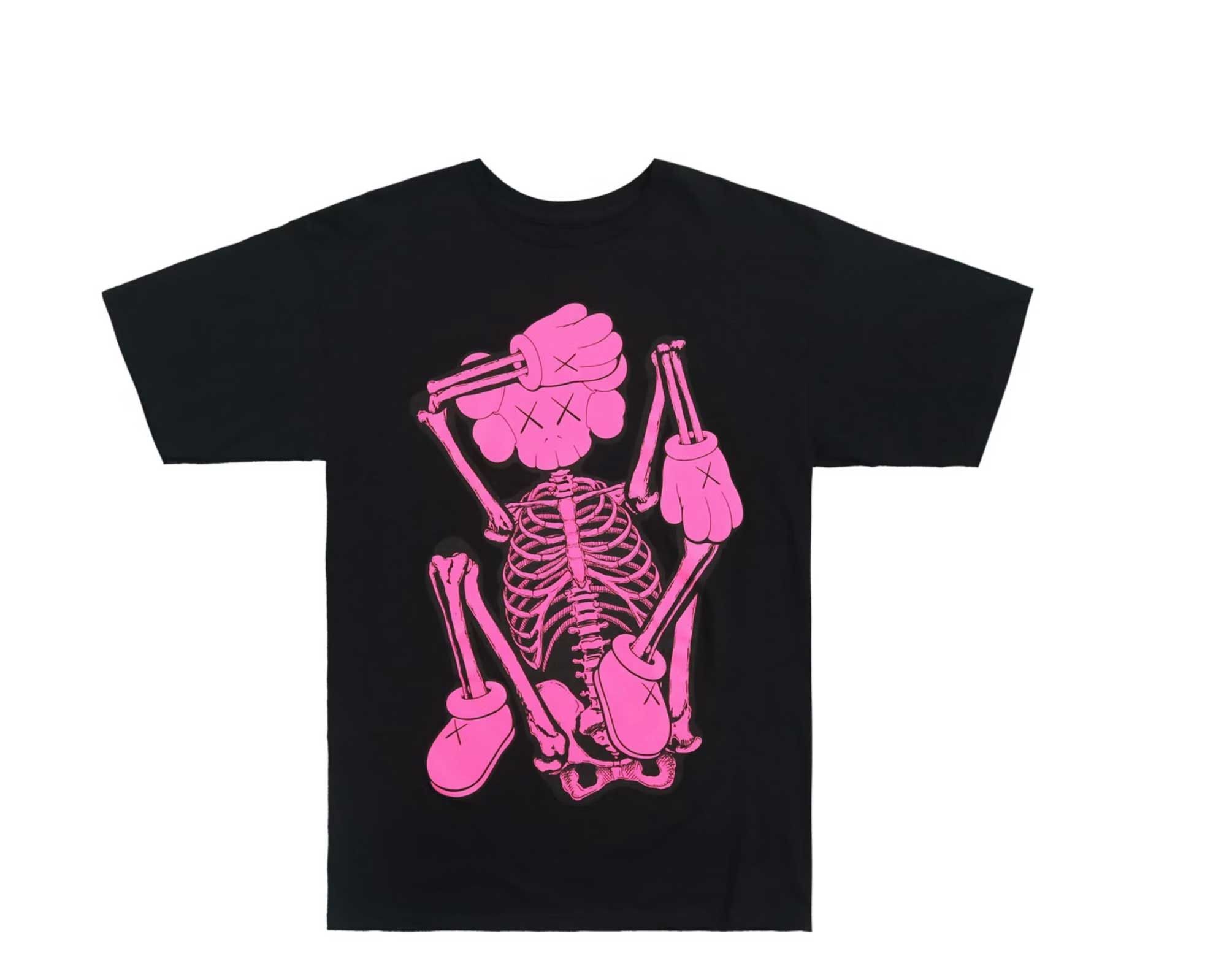 Kaws KAWS SKELETON NEW FICTION T-shirt Black Pink Size XL Size US XL / EU 56 / 4 - 1 Thumbnail