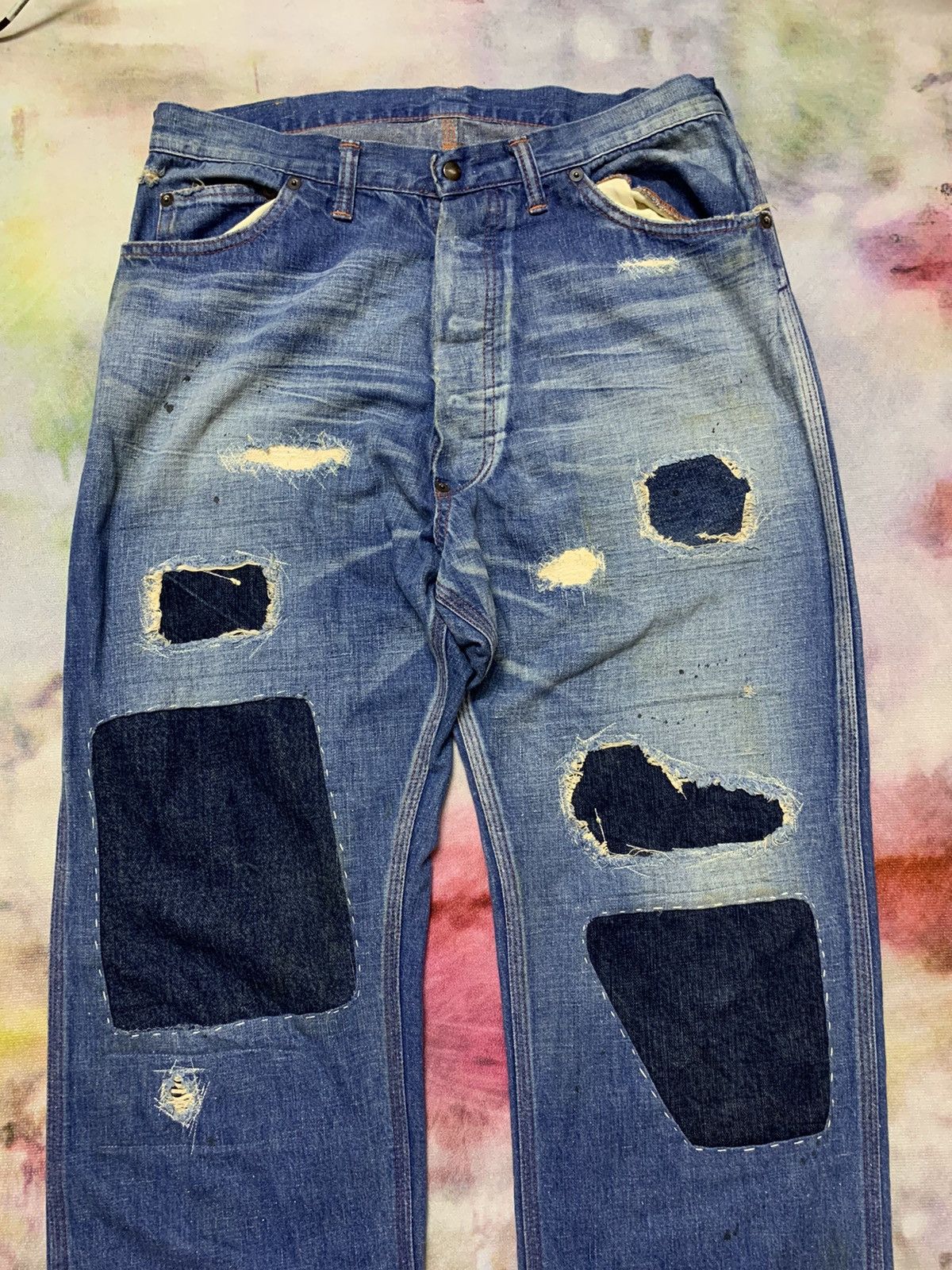 Hysteric Glamour Japanese Brand JACKSON MATISSE Patchwork Thin Denim Size US 32 / EU 48 - 5 Thumbnail
