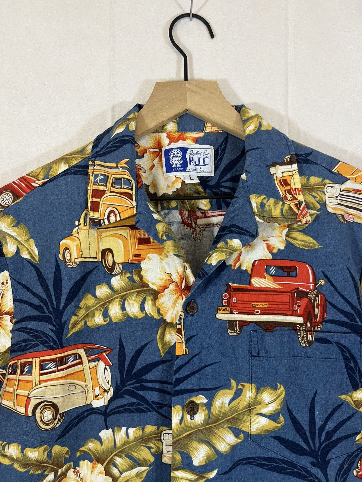 Vintage Vintage Made In Hawaii Car Surf Shirt Size US L / EU 52-54 / 3 - 1 Thumbnail