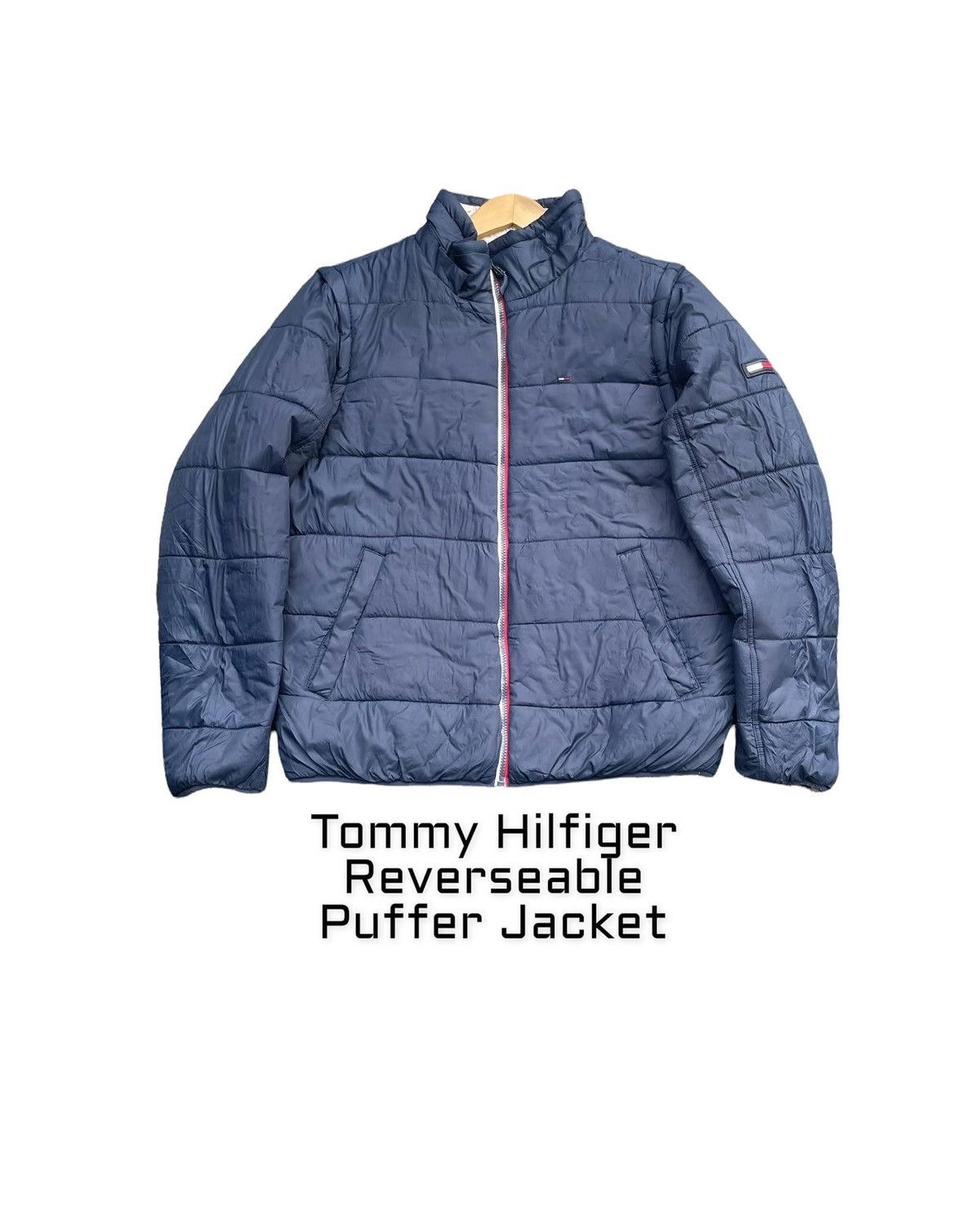 Tommy hilfiger reversible nylon down jacket discount