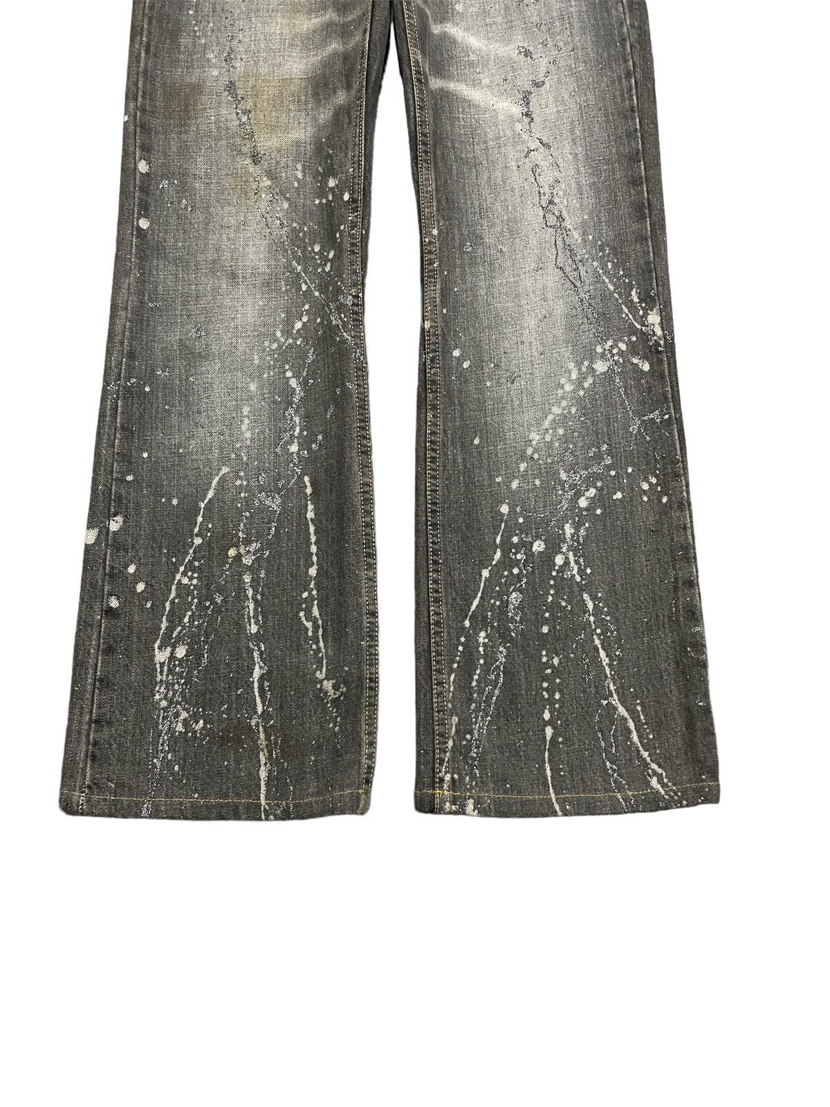 Japanese Brand FLARED💥XFRM SPLATTER DISTRESSED DENIM PANTS Size US 28 / EU 44 - 5 Thumbnail