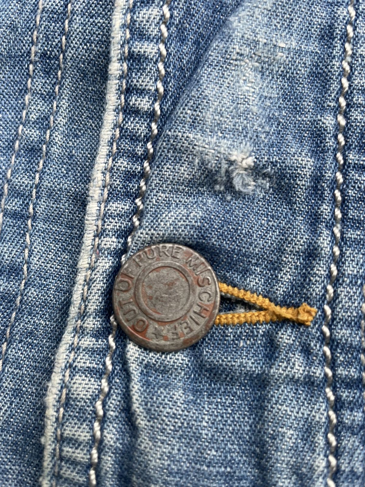 Japanese Brand Cube Sugar Denim Military Style Jacket Size US M / EU 48-50 / 2 - 16 Thumbnail