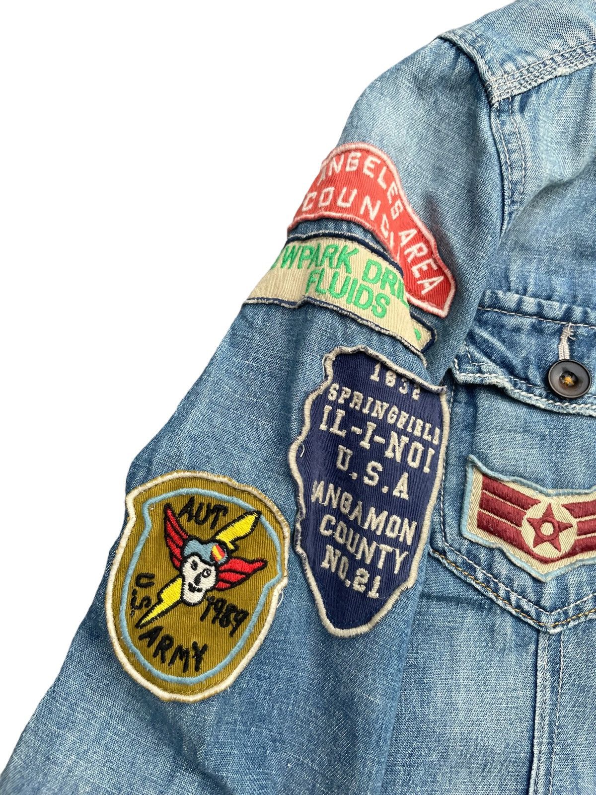Japanese Brand Cube Sugar Denim Military Style Jacket Size US M / EU 48-50 / 2 - 7 Thumbnail