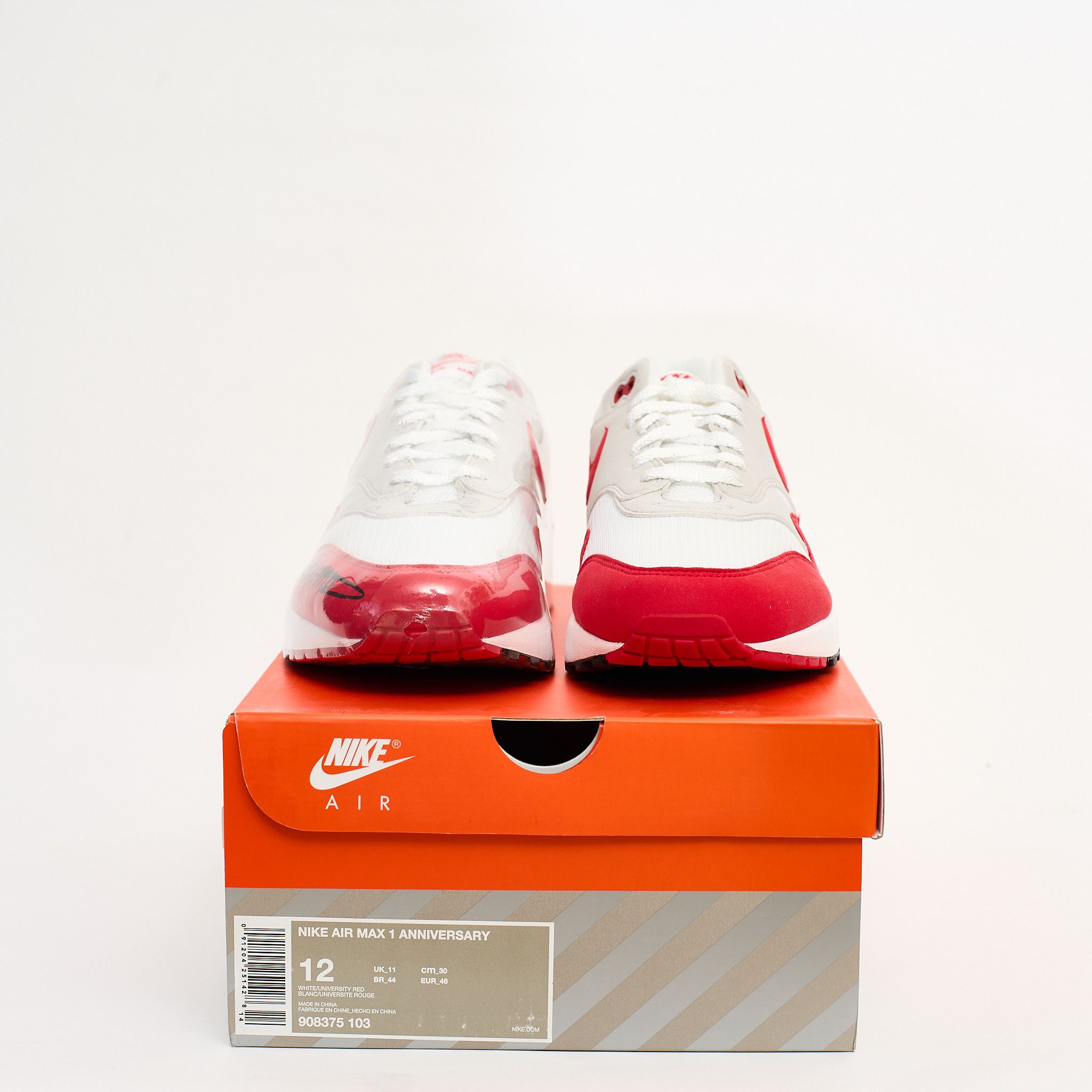 Nike Nike Air Max 1 Anniversary Red Autographed Tinker Hatfield Size US 12 / EU 45 - 5 Thumbnail