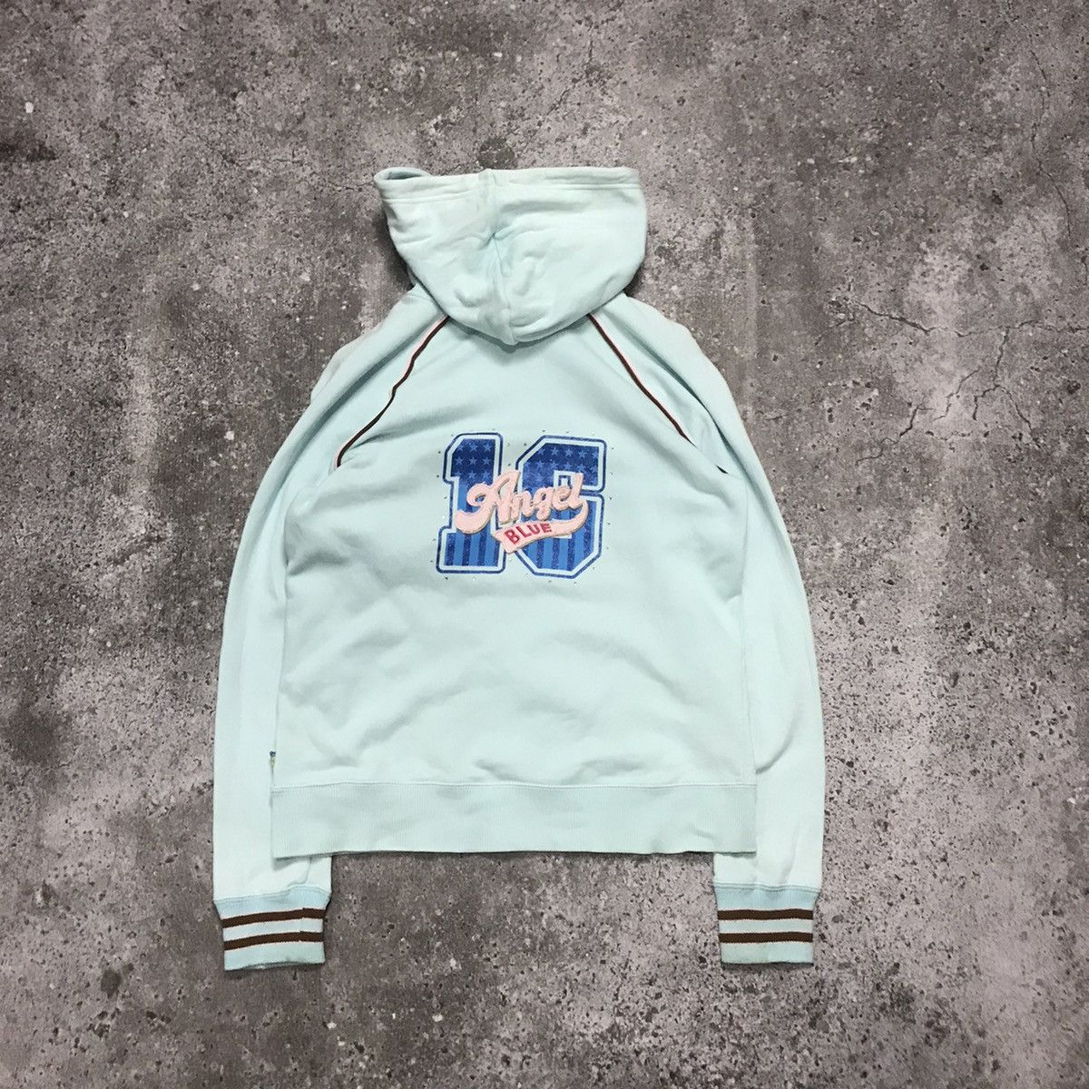 Hysteric Glamour × Japanese Brand × Vintage Vtg Angle Blue Pop Grils Hoodie Size L / US 10 / IT 46 - 6 Thumbnail
