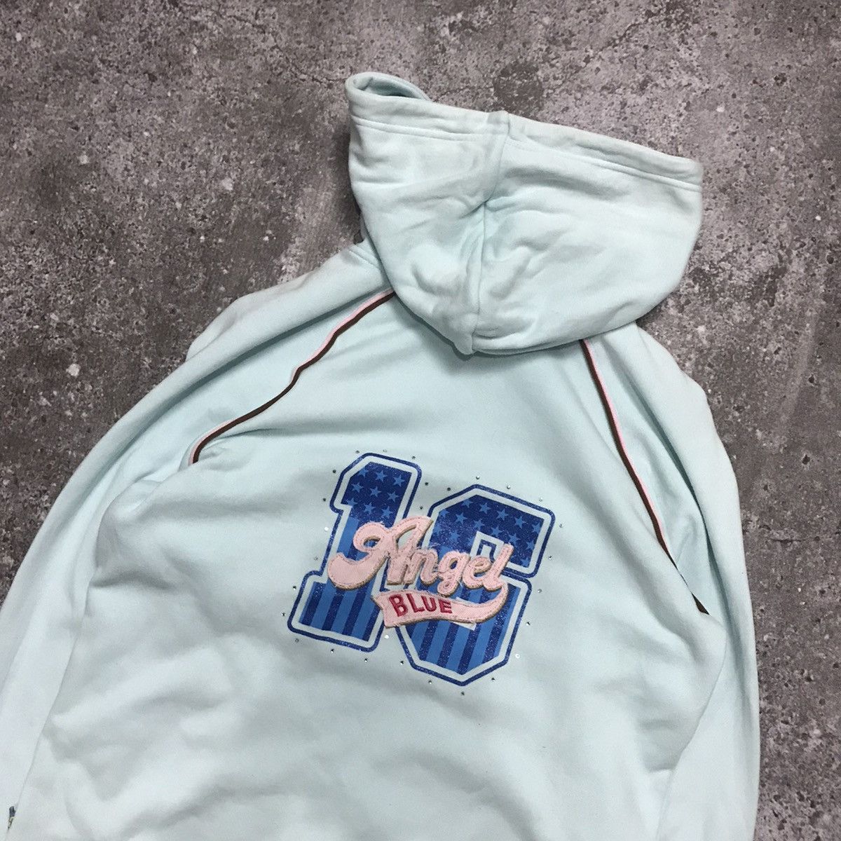 Hysteric Glamour × Japanese Brand × Vintage Vtg Angle Blue Pop Grils Hoodie Size L / US 10 / IT 46 - 7 Thumbnail