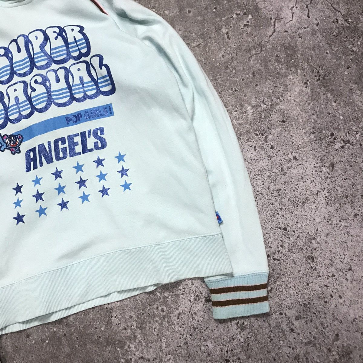 Hysteric Glamour × Japanese Brand × Vintage Vtg Angle Blue Pop Grils Hoodie Size L / US 10 / IT 46 - 2 Thumbnail