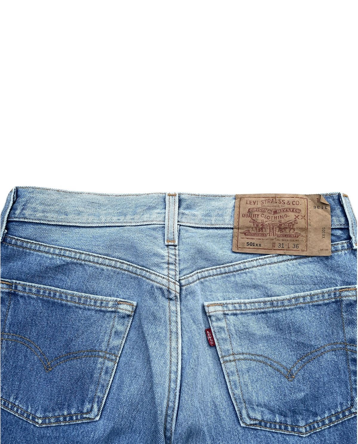Levi's Rare Faded Vintage Levi’s 501XX Usa 1998 Aging Wash Denim Size US 30 / EU 46 - 8 Thumbnail