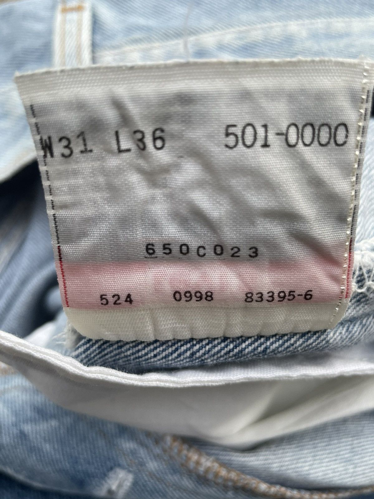 Levi's Rare Faded Vintage Levi’s 501XX Usa 1998 Aging Wash Denim Size US 30 / EU 46 - 12 Thumbnail