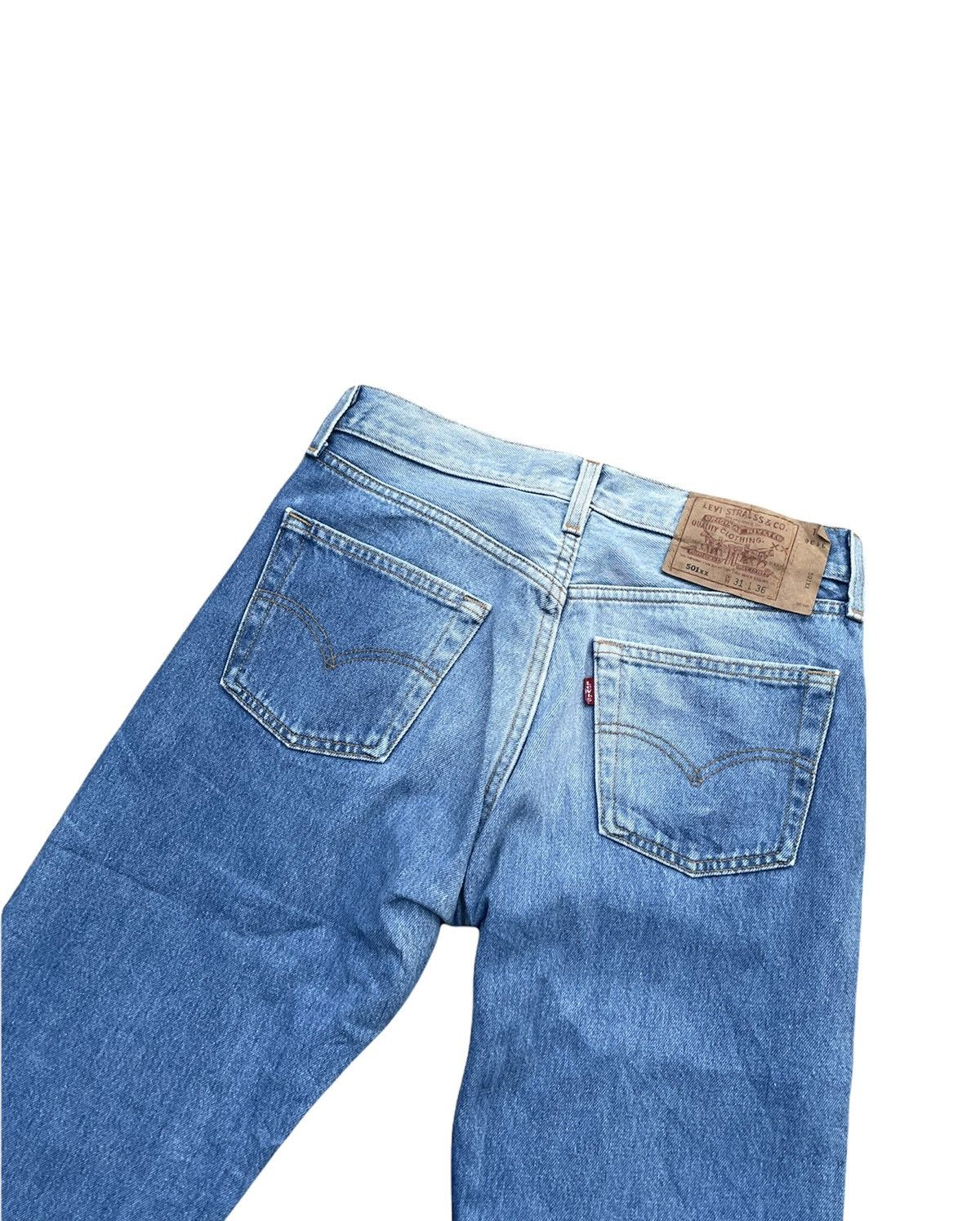 Levi's Rare Faded Vintage Levi’s 501XX Usa 1998 Aging Wash Denim Size US 30 / EU 46 - 7 Thumbnail
