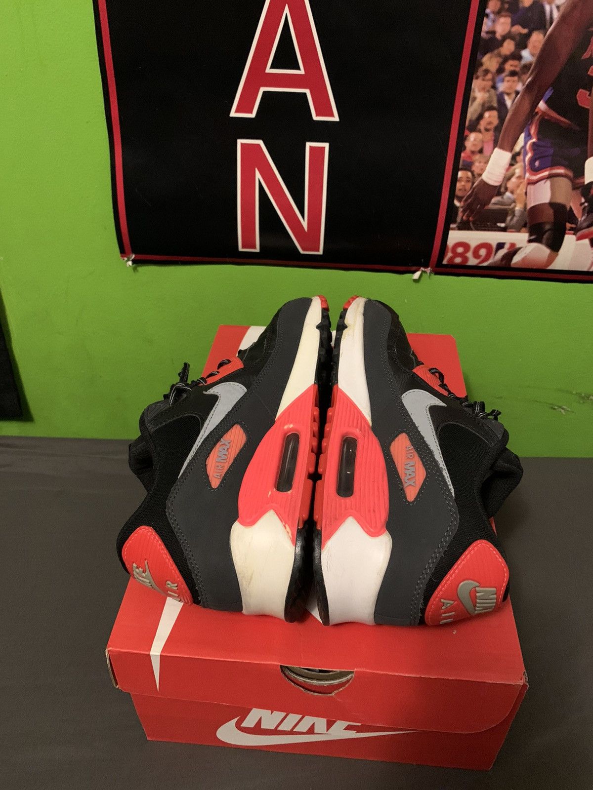 Nike Air Max 90 Black / Infrared-White Size US 6.5 / EU 39-40 - 4 Thumbnail