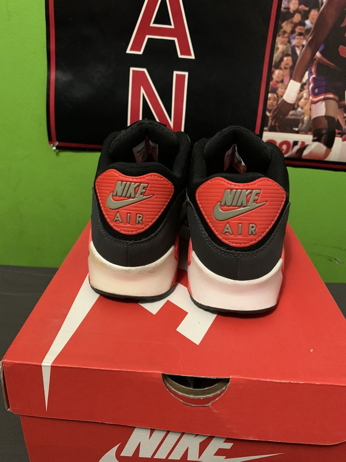 Nike Air Max 90 Black / Infrared-White Size US 6.5 / EU 39-40 - 3 Thumbnail