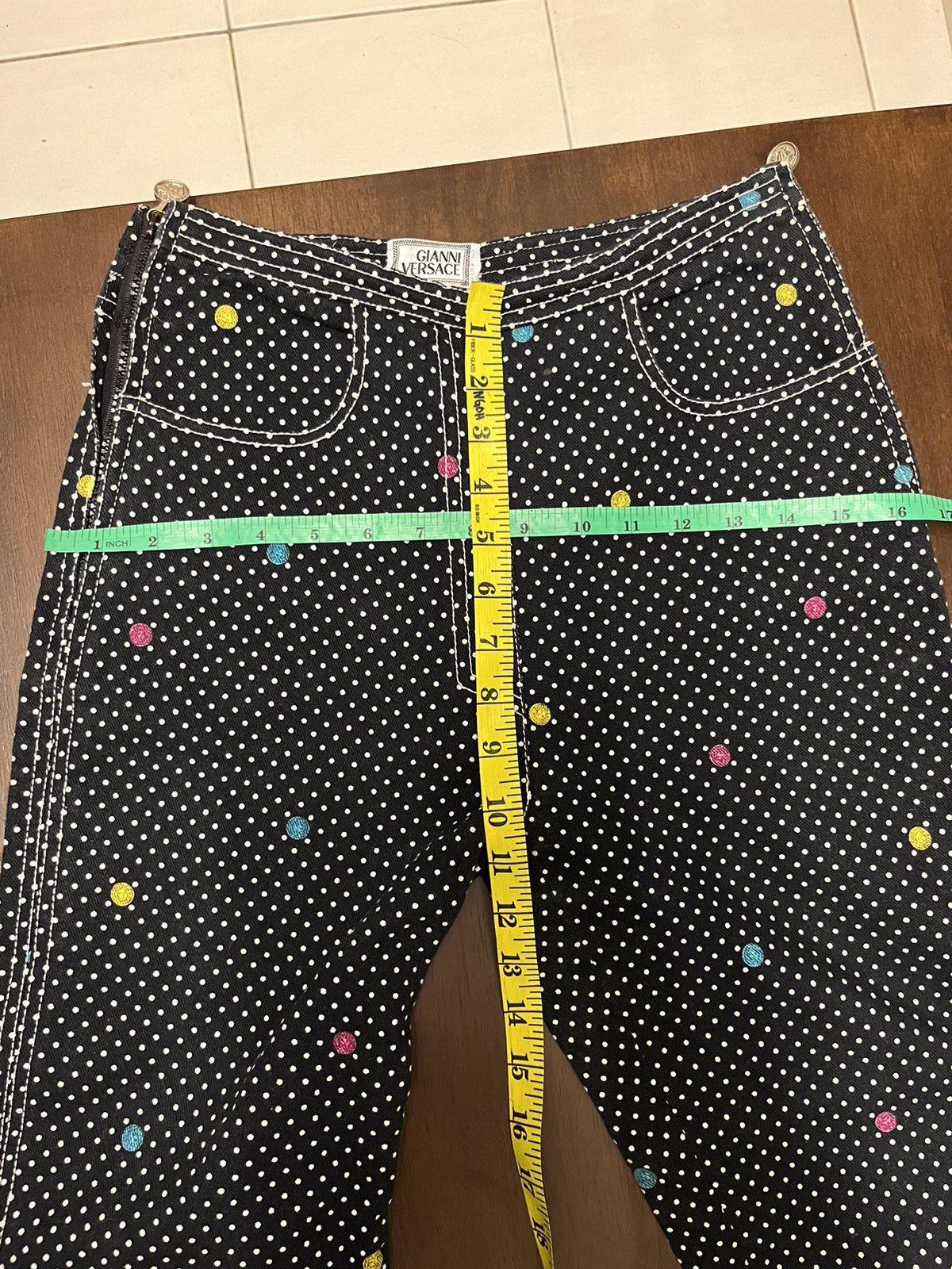 Versace Versace Jeans Polka Dot Size 26" / US 2 / IT 38 - 14 Thumbnail