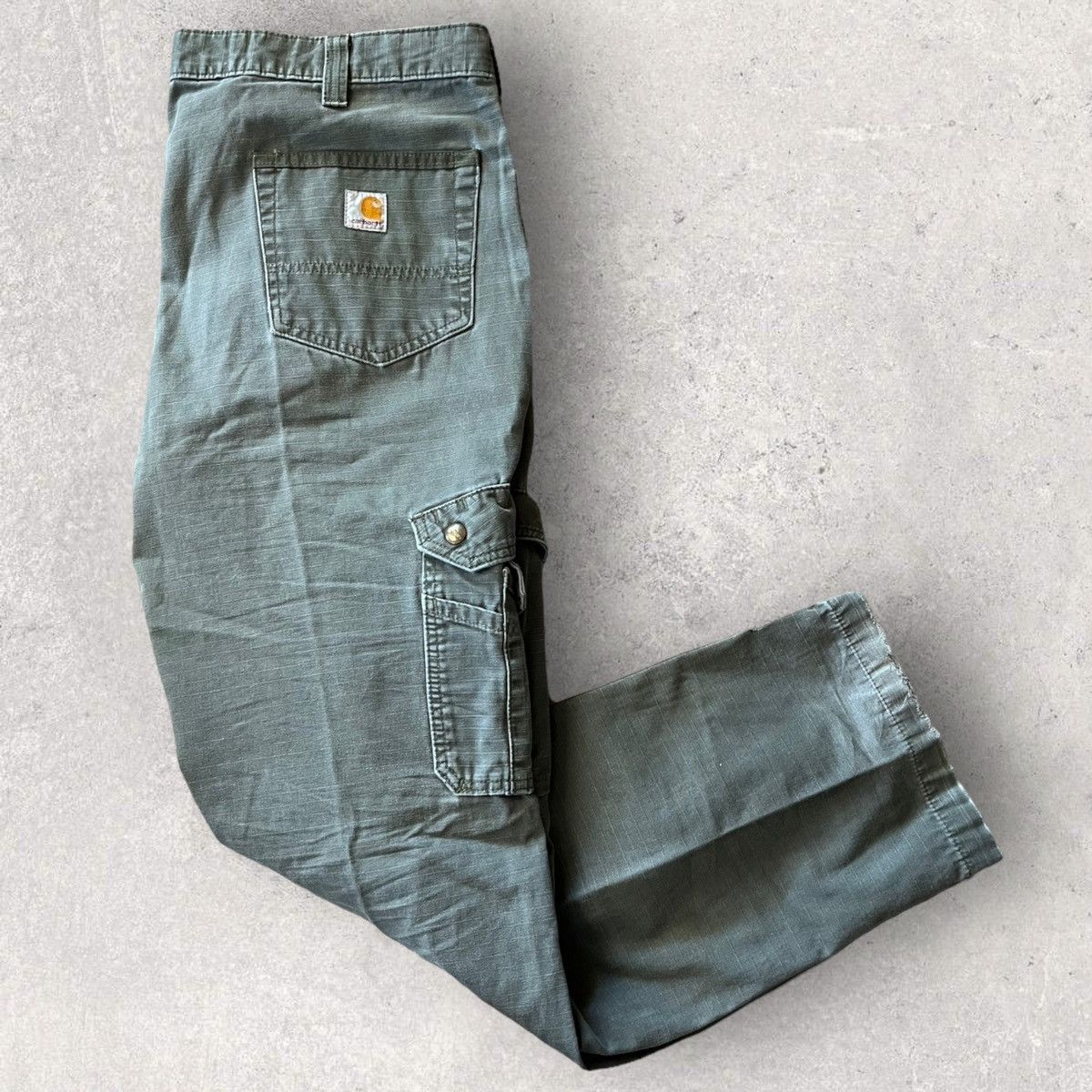 image of Carhartt Double Knee Cargos in Green, Men's (Size 39)