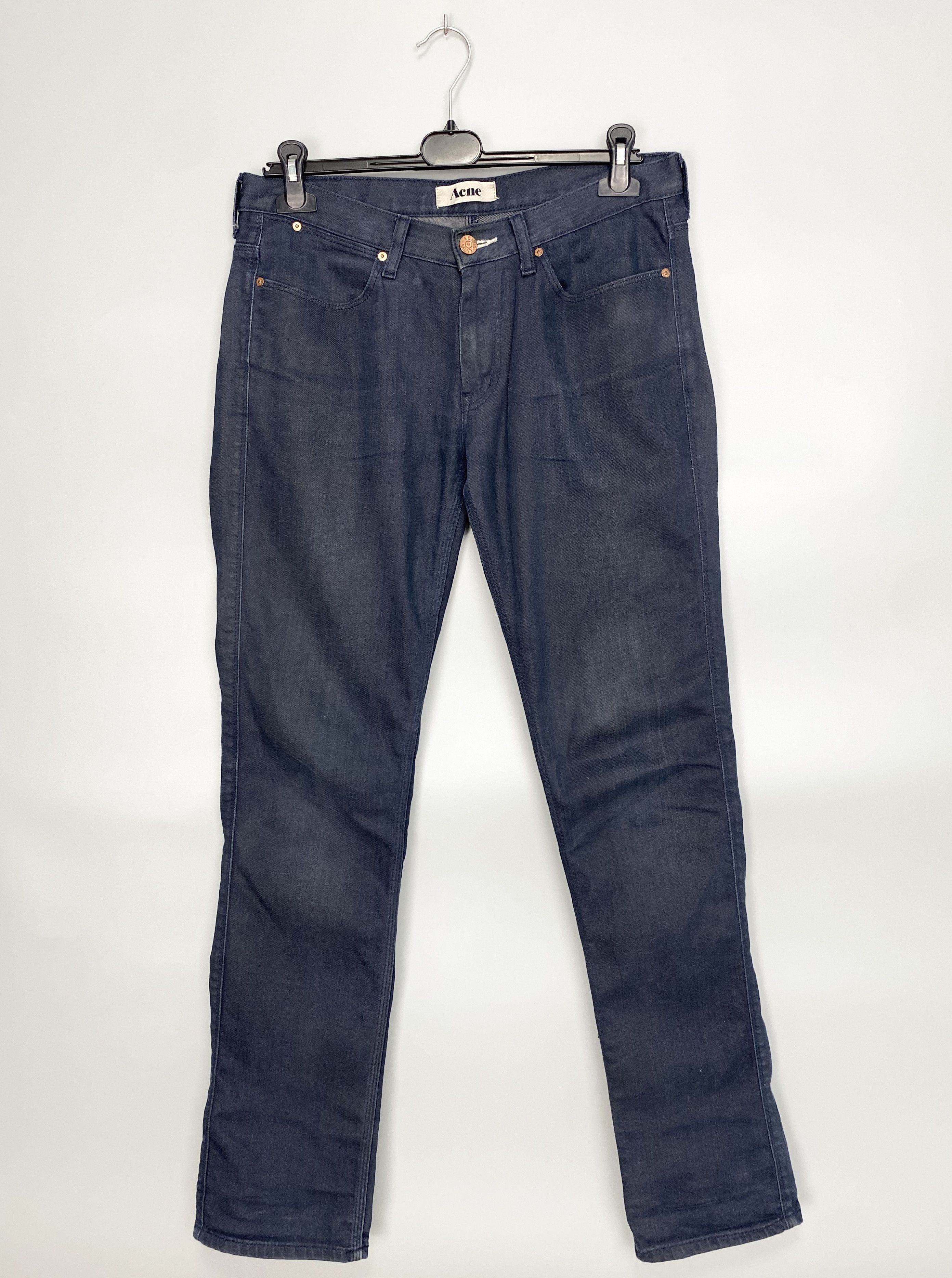 Acne Studios ACNE Max Thunder Denim Jeans Leather Patch W30 L32 Size US 30 / EU 46 - 1 Thumbnail
