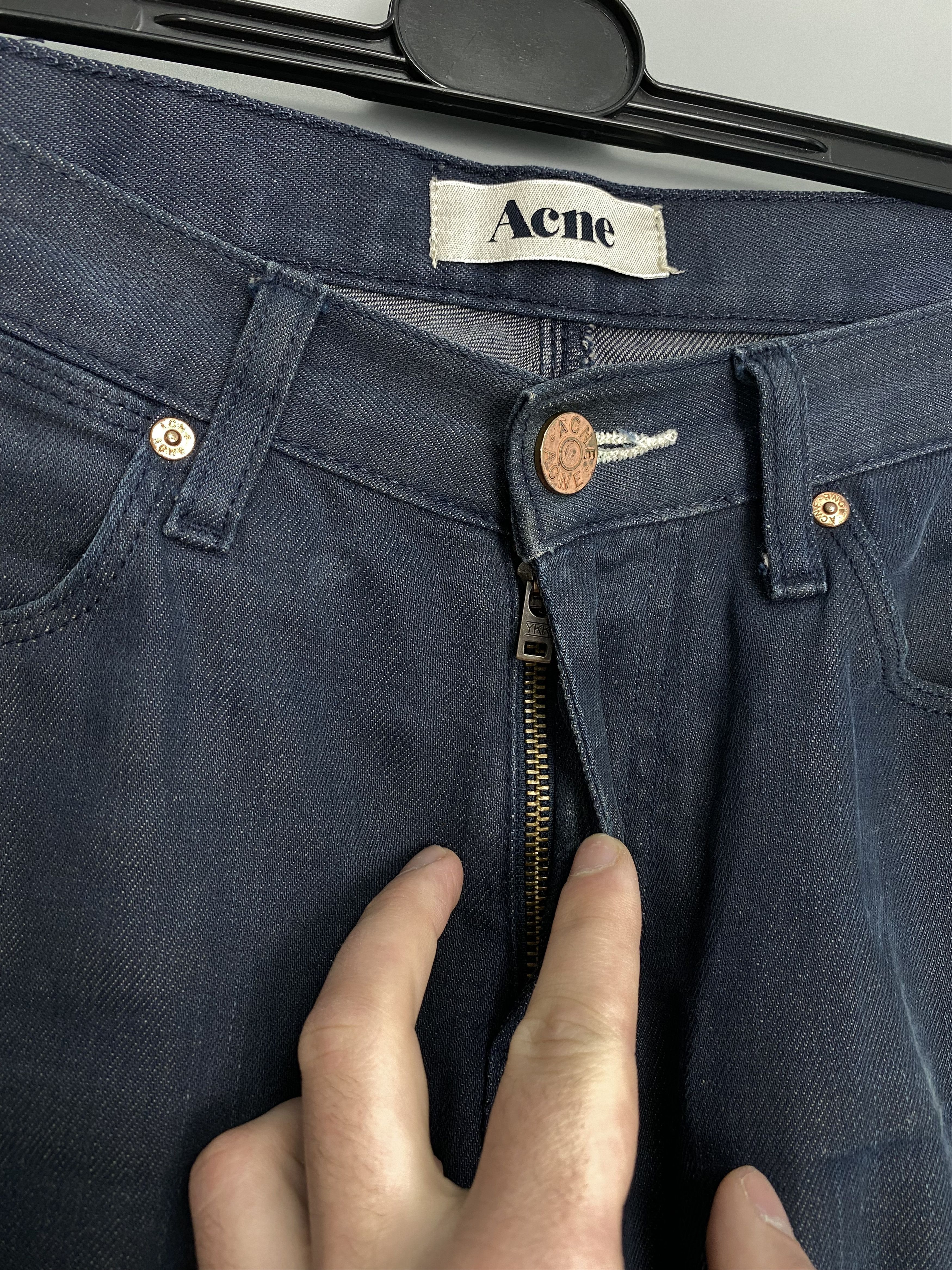 Acne Studios ACNE Max Thunder Denim Jeans Leather Patch W30 L32 Size US 30 / EU 46 - 4 Thumbnail