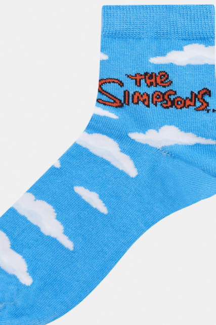 Asos × The Simpsons Size US 4.5-9 ASOS DESIGN Simpsons cloud ankle sock in blue Size ONE SIZE - 5 Thumbnail
