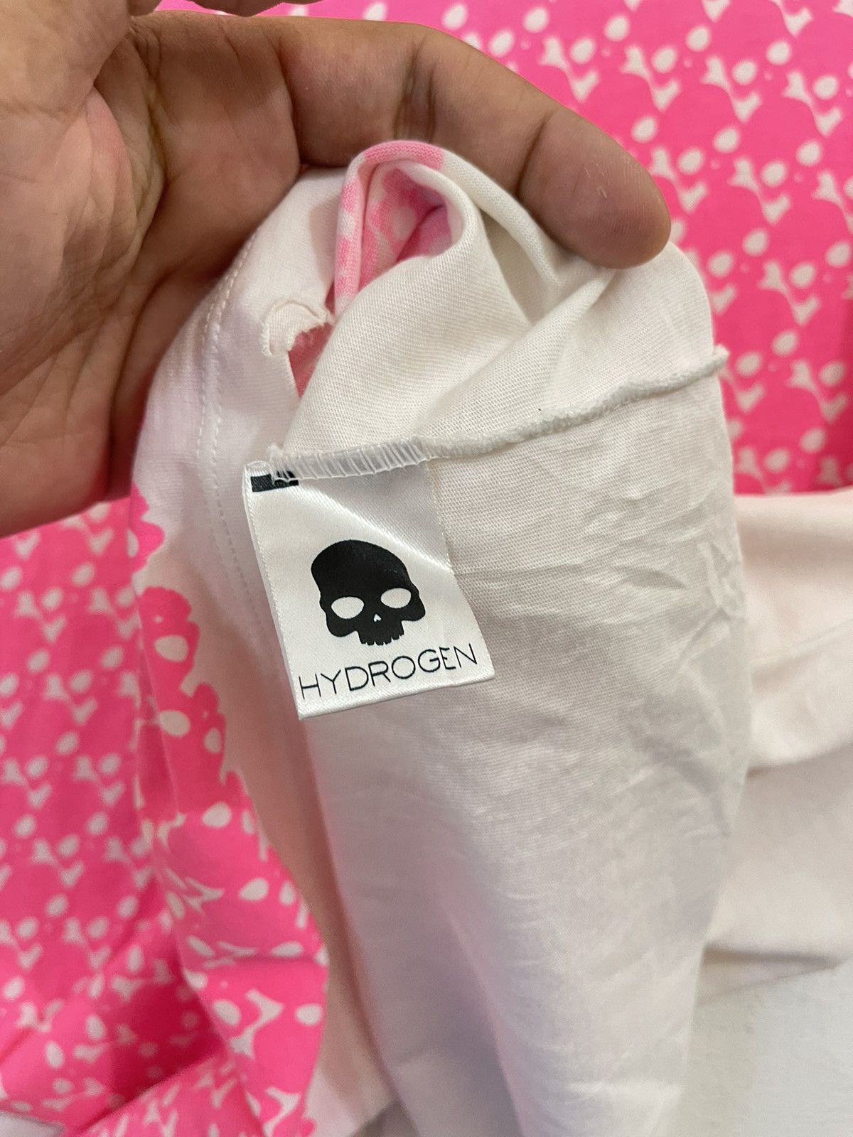 HYDROGEN hydrogen italy skull tshirt distressed style Size US L / EU 52-54 / 3 - 7 Thumbnail