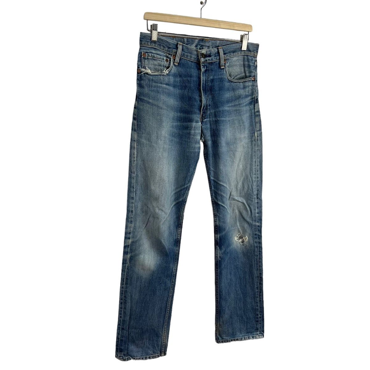 Levi's VINTAGE LEVI'S DENIM JEANS DISTRESSED DESIGN Size US 30 / EU 46 - 2 Thumbnail