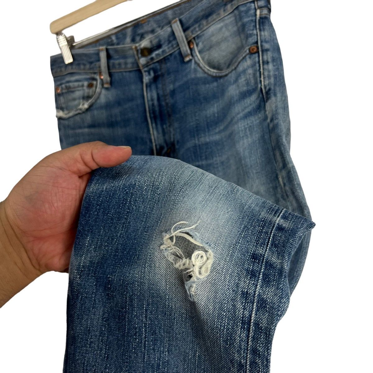 Levi's VINTAGE LEVI'S DENIM JEANS DISTRESSED DESIGN Size US 30 / EU 46 - 5 Thumbnail