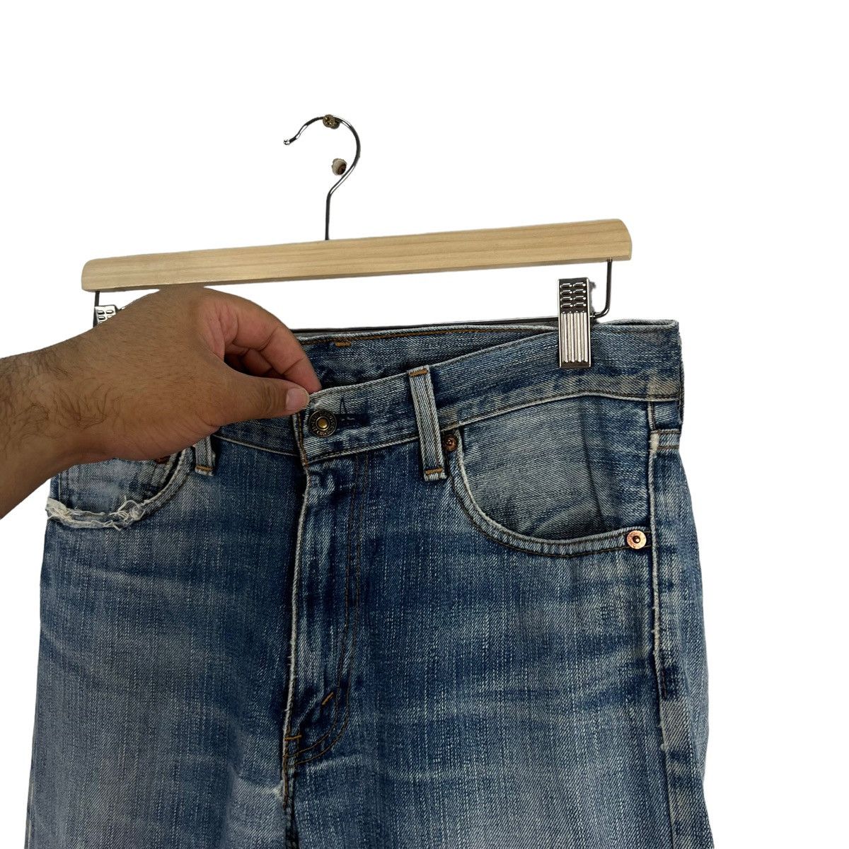 Levi's VINTAGE LEVI'S DENIM JEANS DISTRESSED DESIGN Size US 30 / EU 46 - 7 Thumbnail
