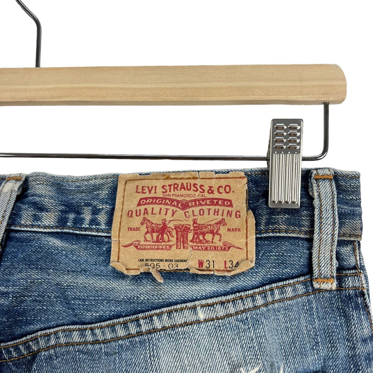 Levi's VINTAGE LEVI'S DENIM JEANS DISTRESSED DESIGN Size US 30 / EU 46 - 11 Thumbnail
