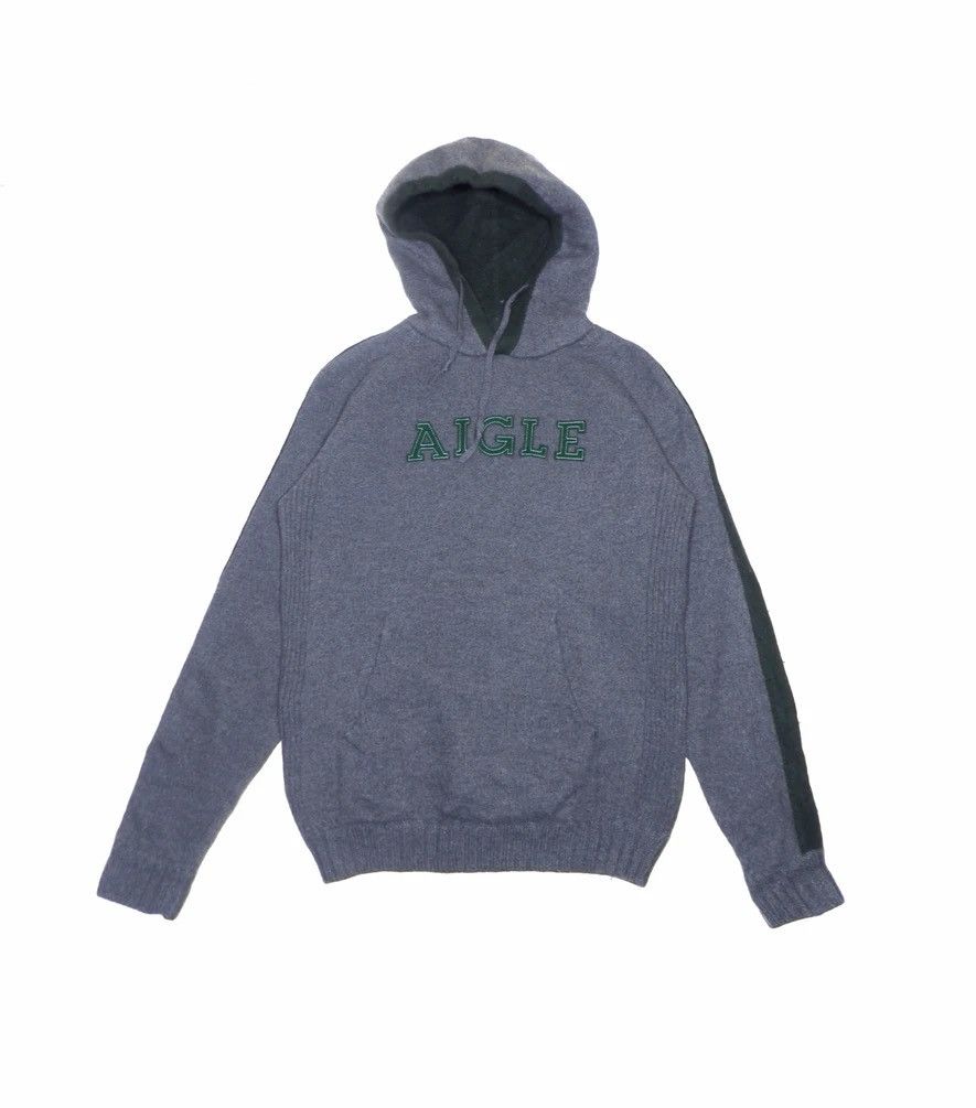 image of Aigle Hoodie Wool Hoodie in Brown, Men's (Size Small)