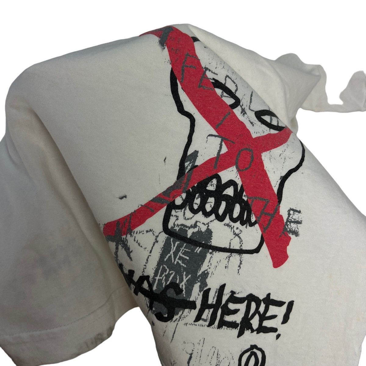 Japanese Brand VERY RARE DISSIZITI TEE BIG LOGO USA MADE PUNK STYLE DESIGN Size US XL / EU 56 / 4 - 7 Thumbnail