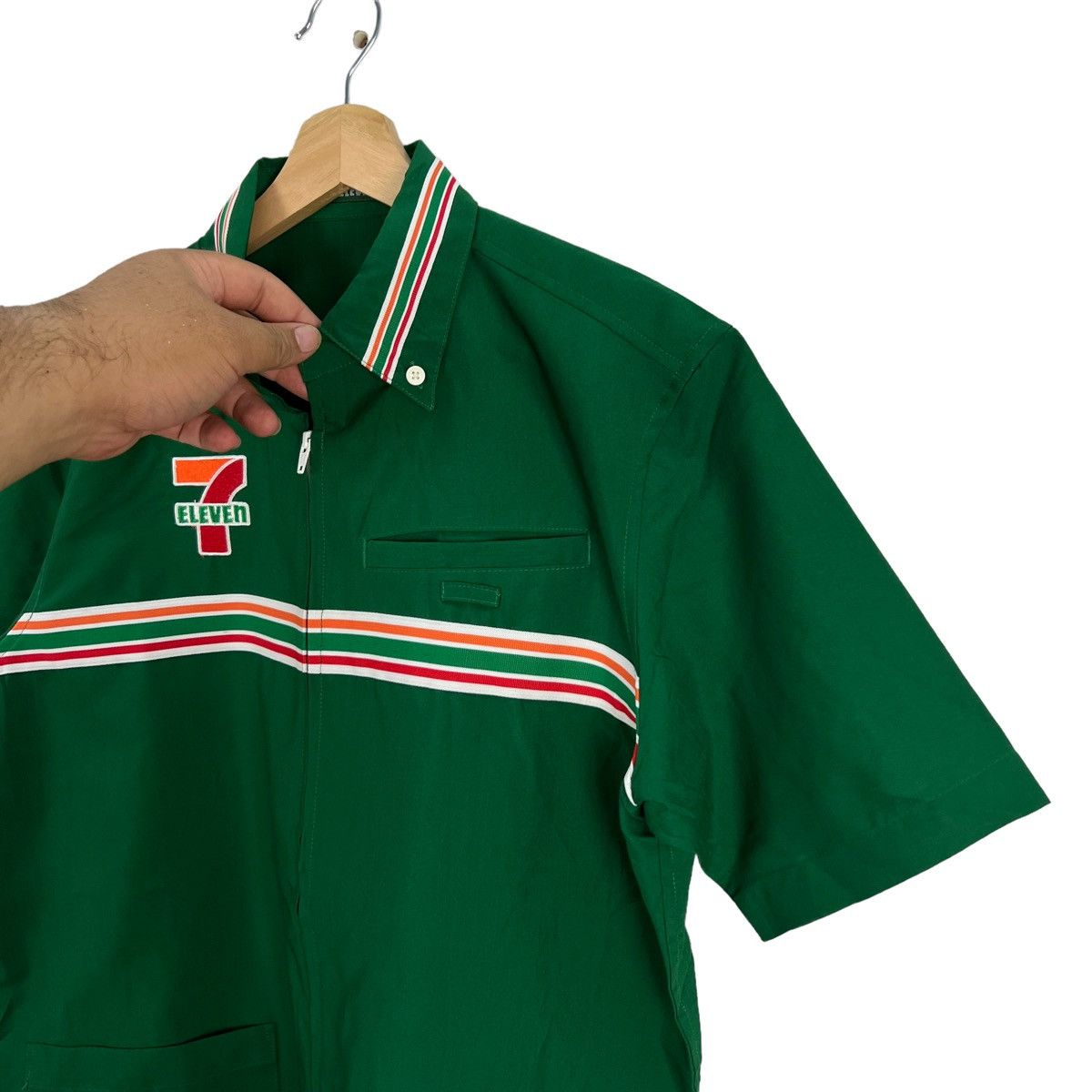 Japanese Brand VINTAGE WORK SHIRT BIG LOGO 7 ELEVEN BIG LOGO JAPAN Size US M / EU 48-50 / 2 - 4 Thumbnail