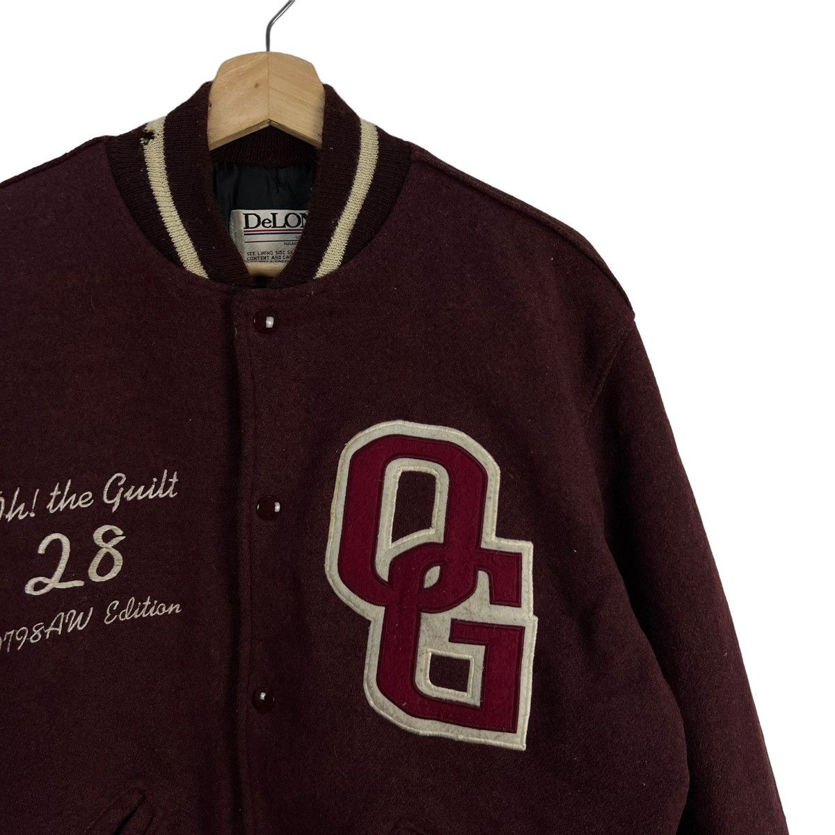 Vintage VINTAGE VARSITY JACKET BIG LOGO DELONG USA MADE Size US M / EU 48-50 / 2 - 8 Thumbnail