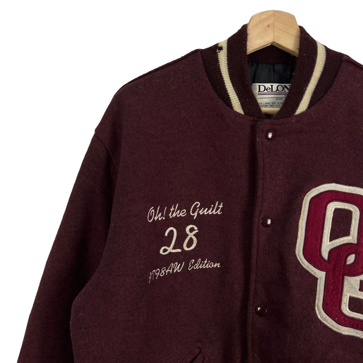 Vintage VINTAGE VARSITY JACKET BIG LOGO DELONG USA MADE Size US M / EU 48-50 / 2 - 4 Thumbnail