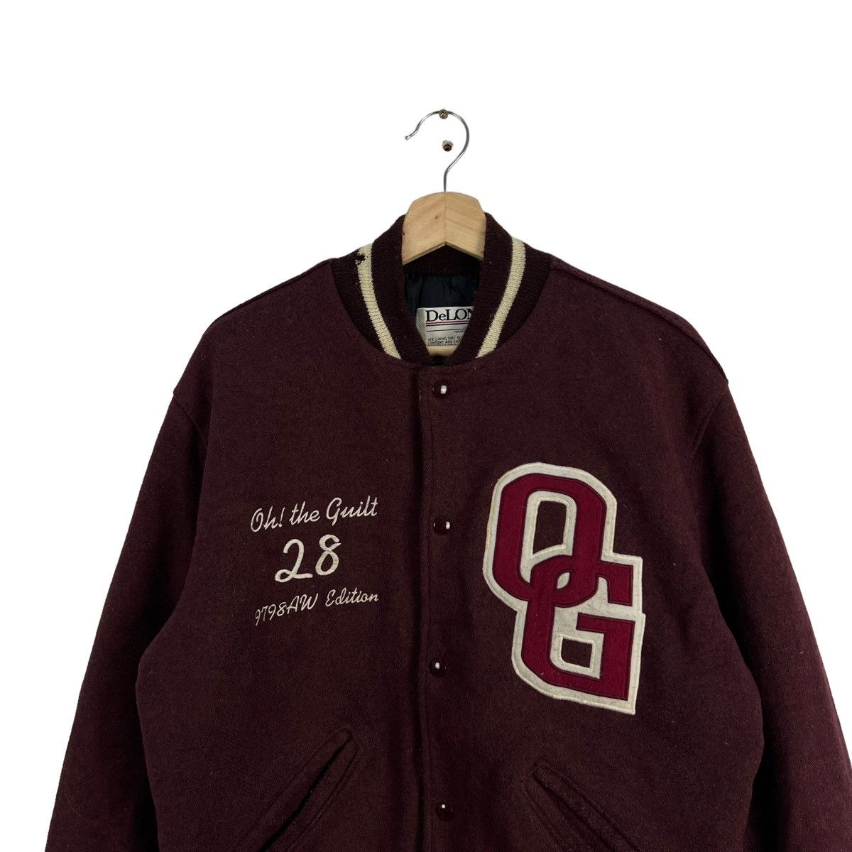 Vintage VINTAGE VARSITY JACKET BIG LOGO DELONG USA MADE Size US M / EU 48-50 / 2 - 5 Thumbnail