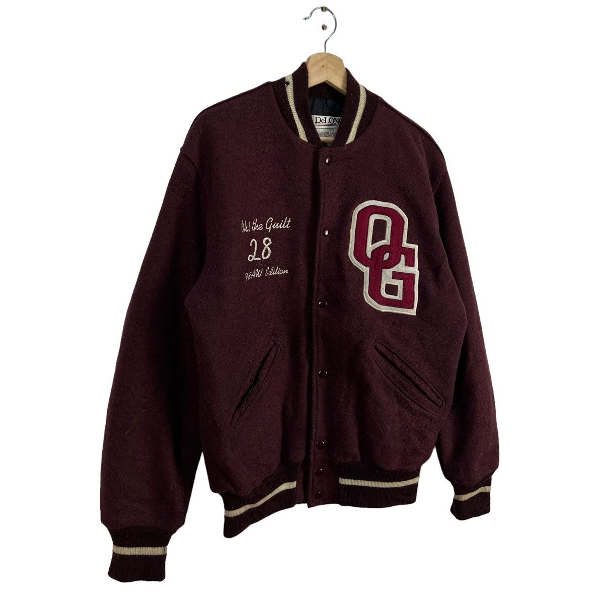 Vintage VINTAGE VARSITY JACKET BIG LOGO DELONG USA MADE Size US M / EU 48-50 / 2 - 2 Thumbnail