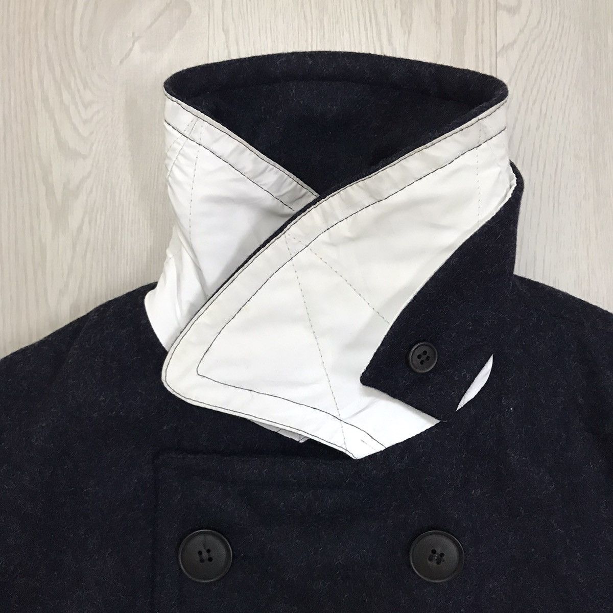 A.P.C. × Vintage Vintage A.P.C Wool Jacket Made In Romania Size M / US 6-8 / IT 42-44 - 11 Thumbnail