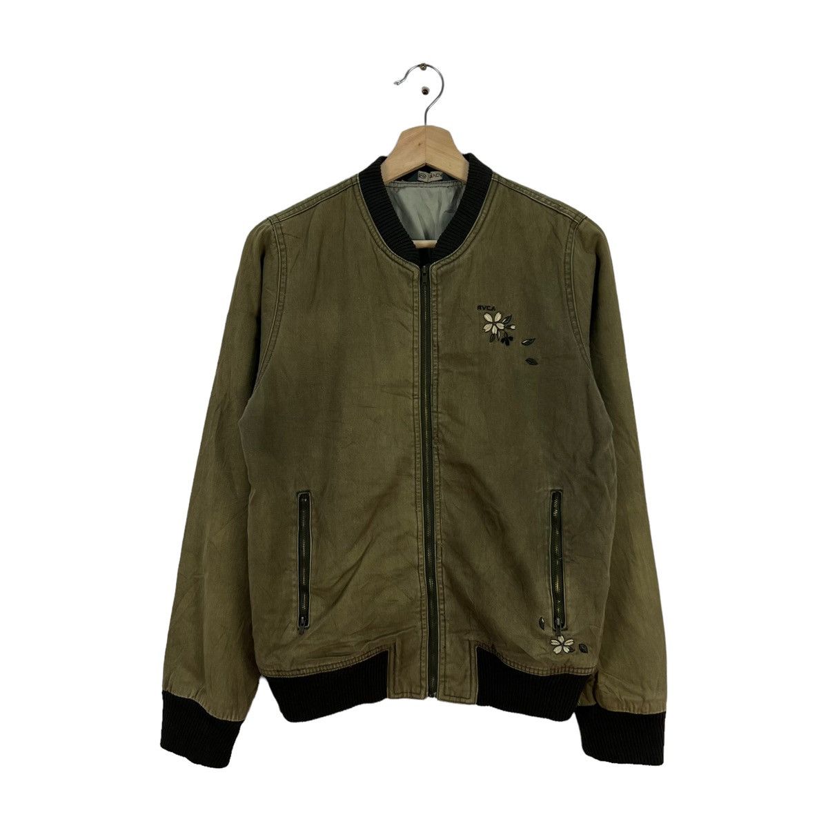 Japanese Brand VINTAGE BOMBER JACKET RVCA BIG LOGO Size US M / EU 48-50 / 2 - 2 Thumbnail