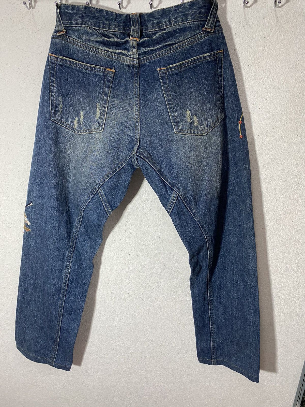 Japanese Brand nylaus jeans x demine x sukajan embroidered Size US 31 - 11 Thumbnail