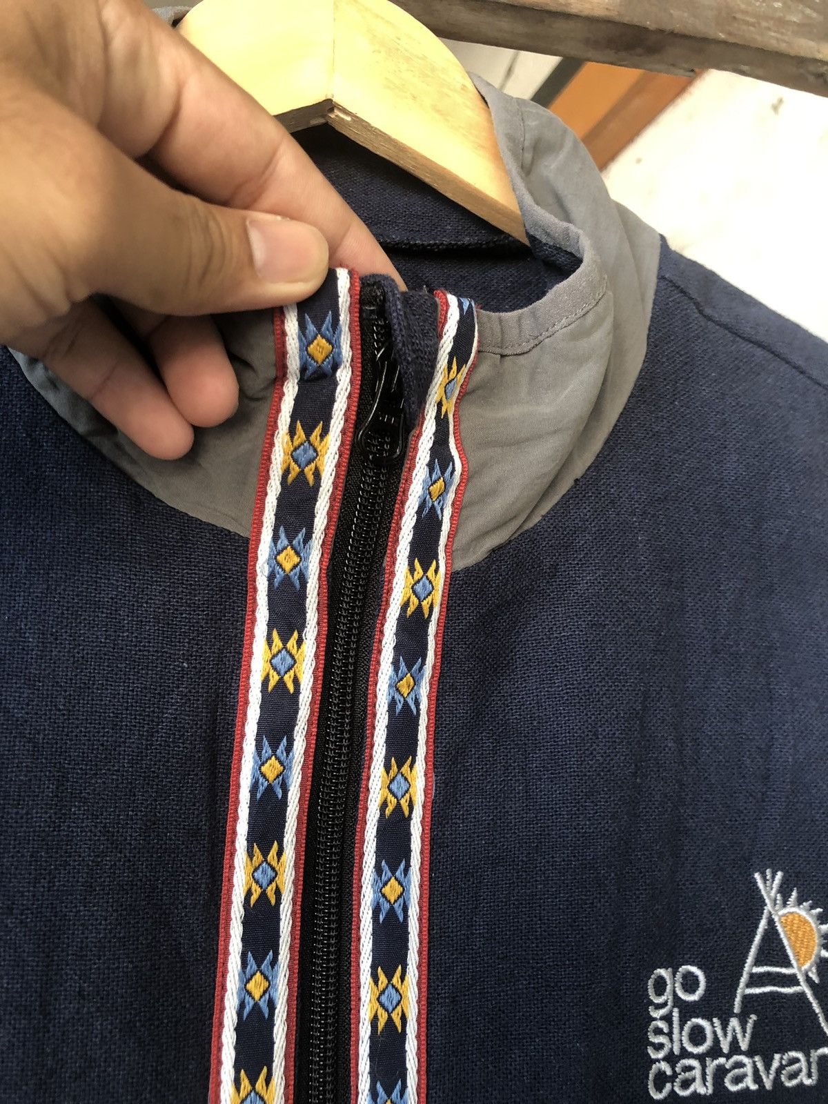 Native Vintage Go Slow Caravan Native Patchwork Pocket Vest Size US M / EU 48-50 / 2 - 8 Thumbnail