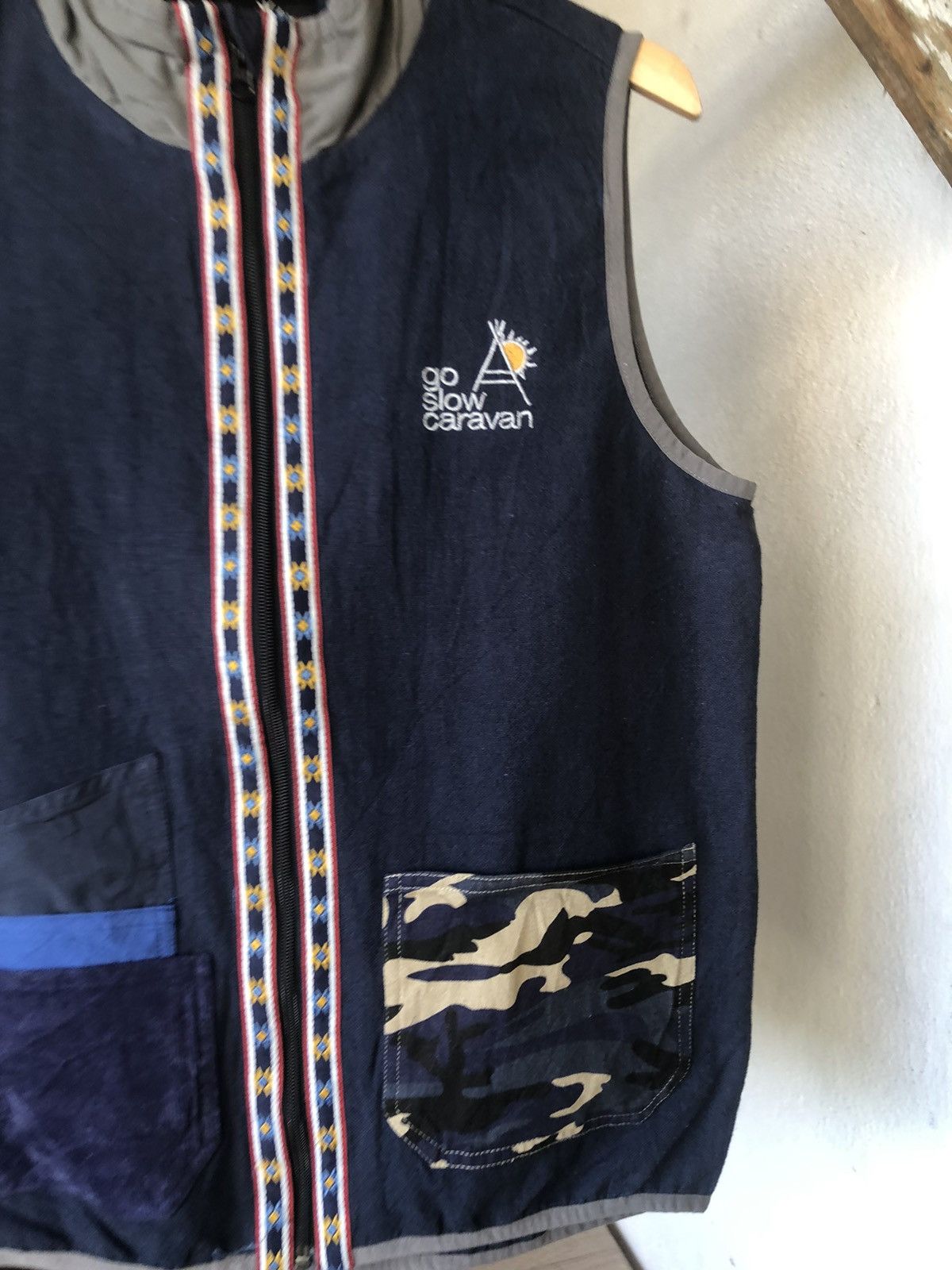 Native Vintage Go Slow Caravan Native Patchwork Pocket Vest Size US M / EU 48-50 / 2 - 6 Thumbnail