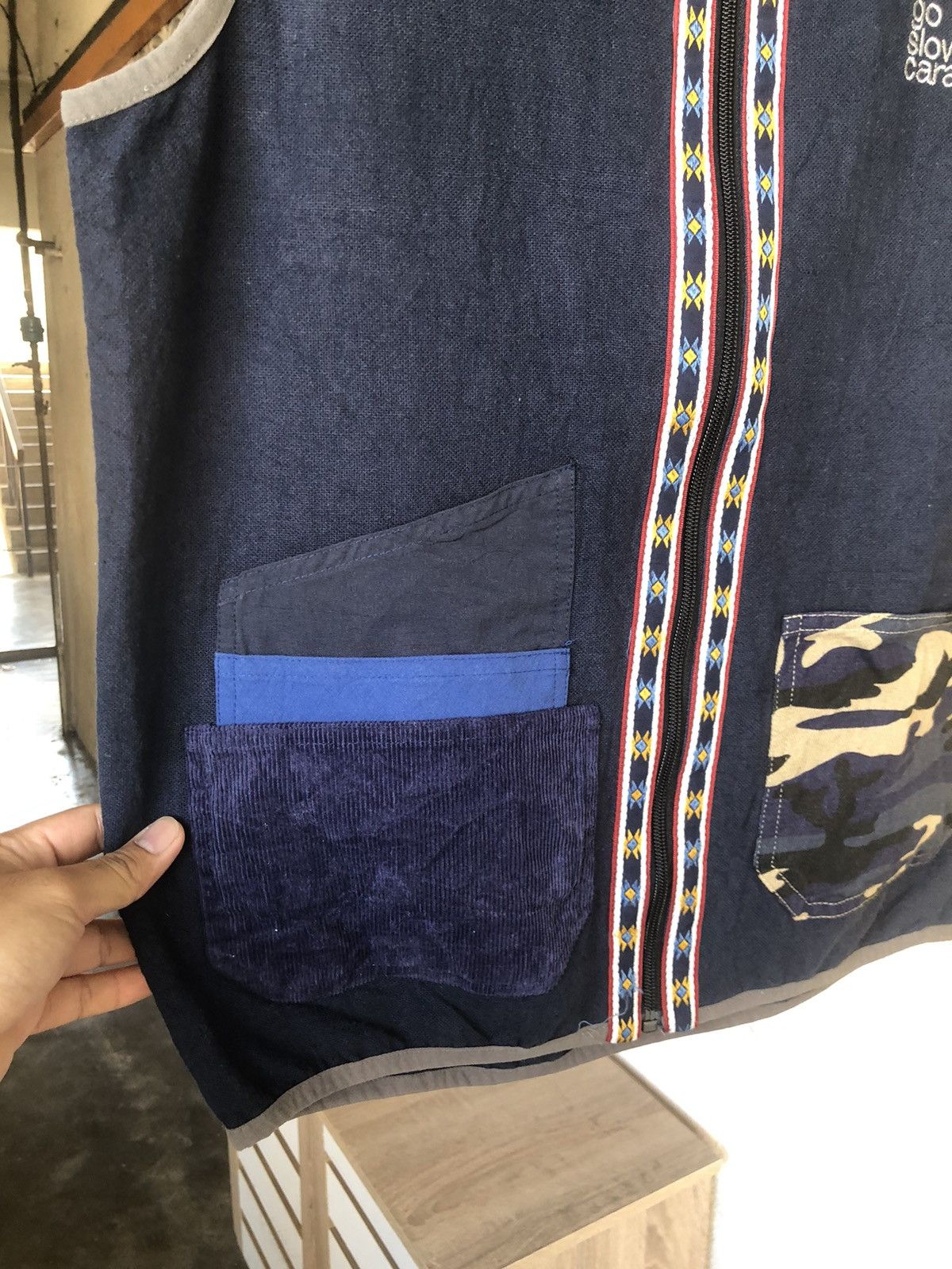 Native Vintage Go Slow Caravan Native Patchwork Pocket Vest Size US M / EU 48-50 / 2 - 9 Thumbnail
